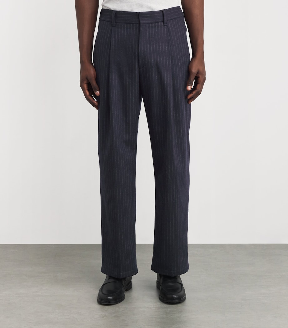 Pinstripe Kay Tailored Trousers NAVY STRIPE Image 3