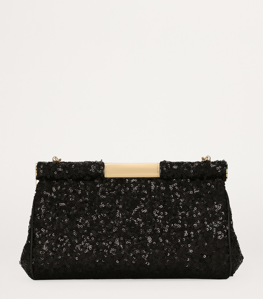 Medium Sequin-Detail Marlene Shoulder Bag 80999-BLACK Image 3