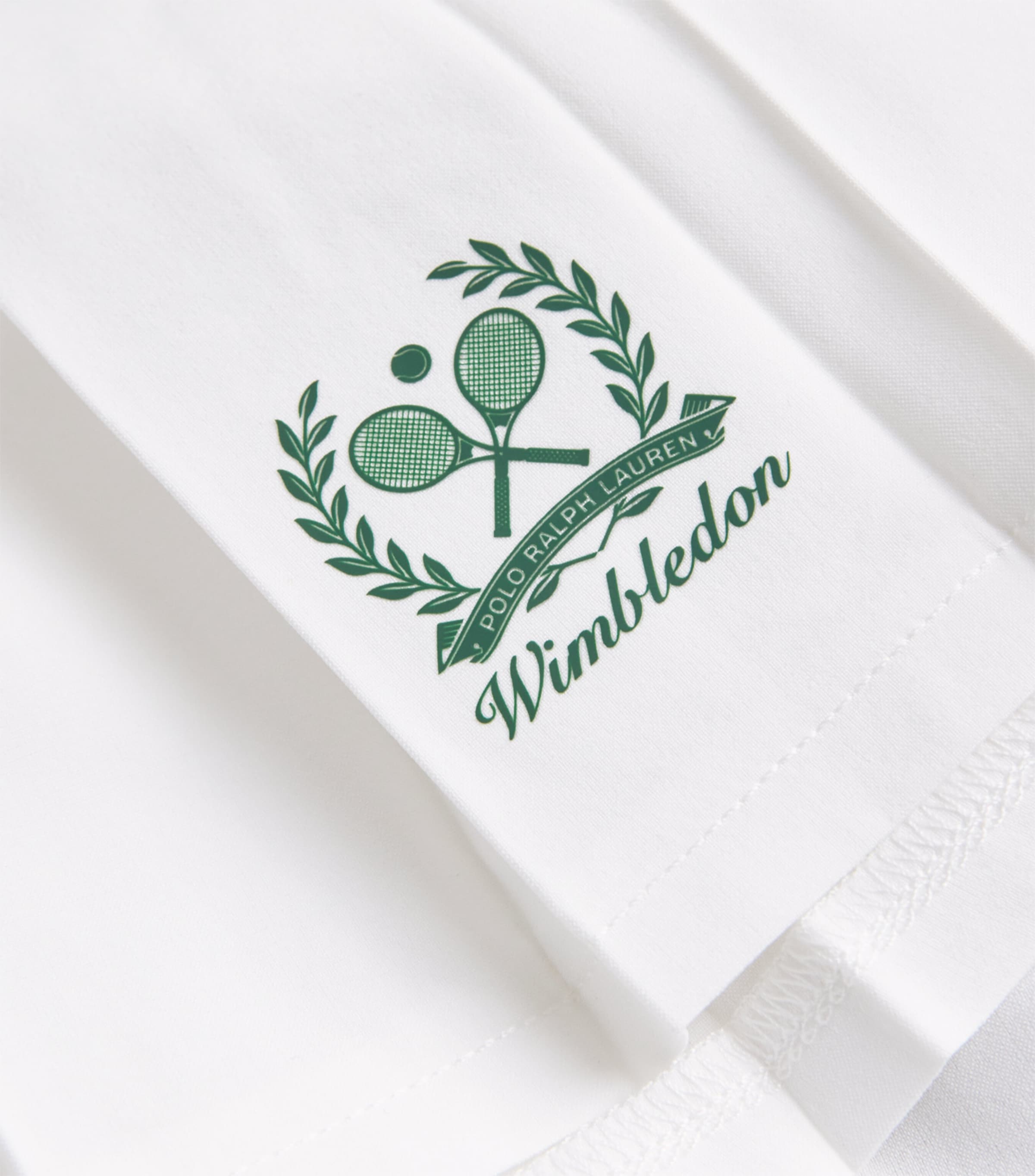 PoloRalphLauren x Wimbledonストレッチウーブン ミニスコート Polo Ralph Lauren X Wimbledon Pleated Woven Mini Skirt in