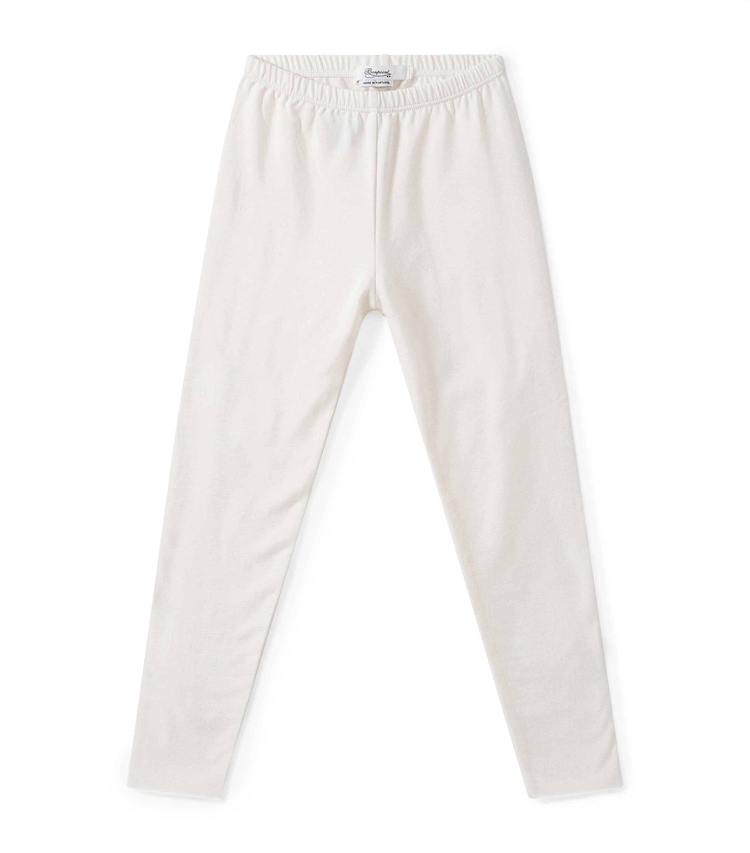 Bonpoint Cotton-Blend Leggings (10-12 Years) Blanc Lait Image 1