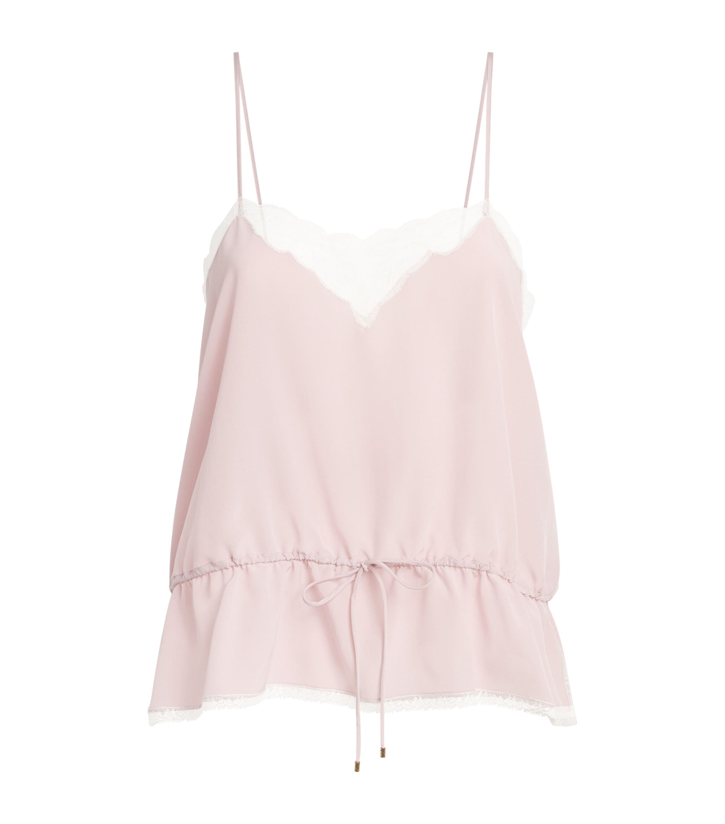 Chloé Womens Silk Drawstring Cami Top Shadow Lilac Image 1