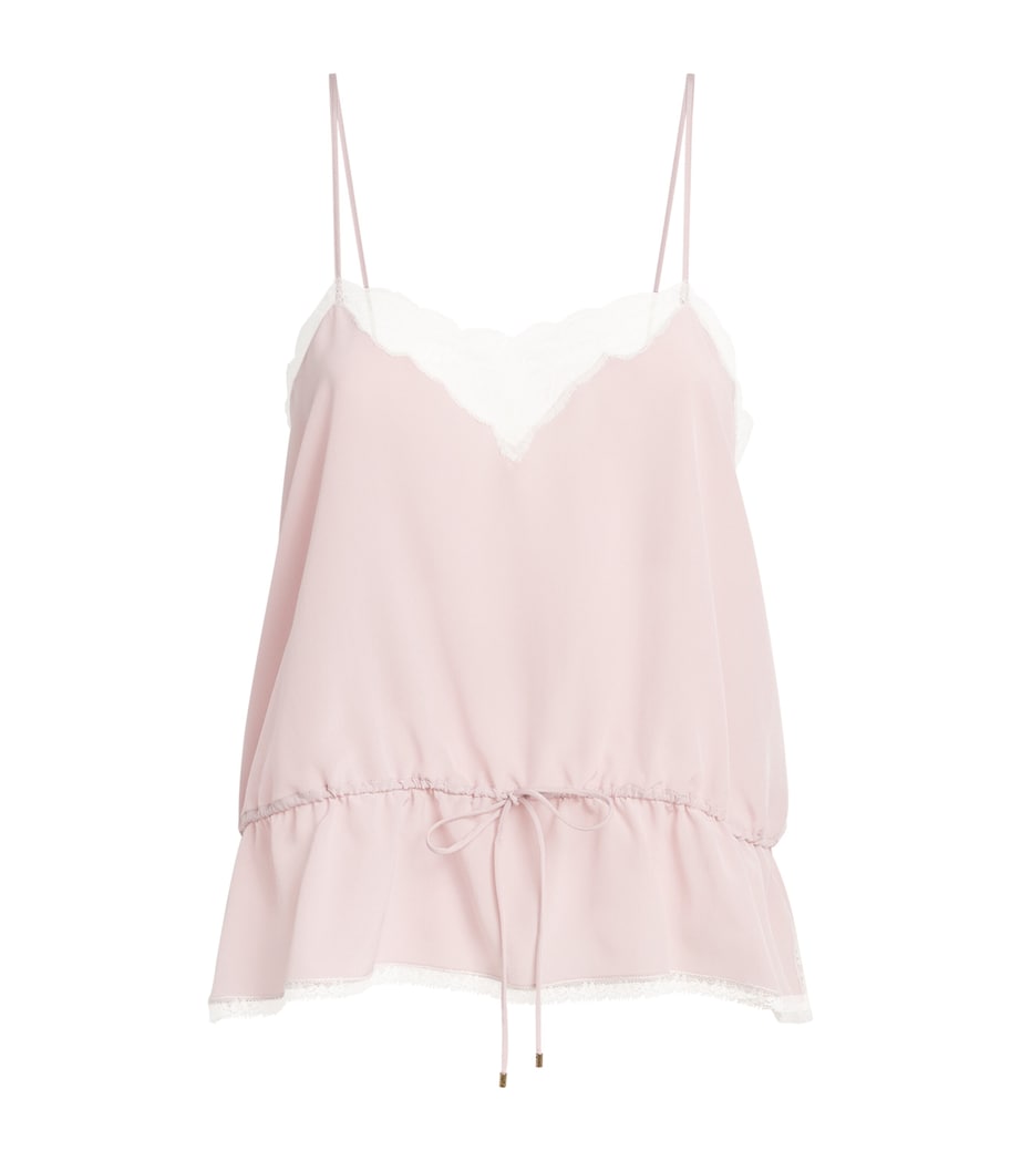 Chloé Womens Silk Drawstring Cami Top Shadow Lilac Image 1