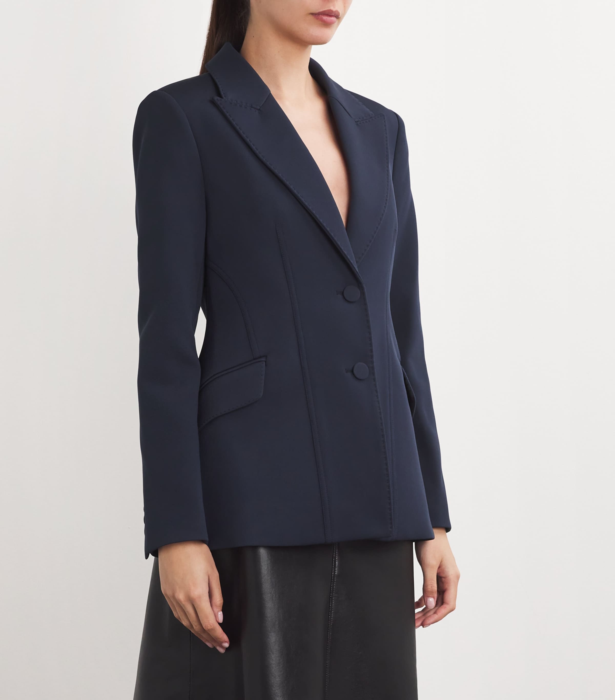 Simkhai Womens Maddix Blazer Midnight Image 3