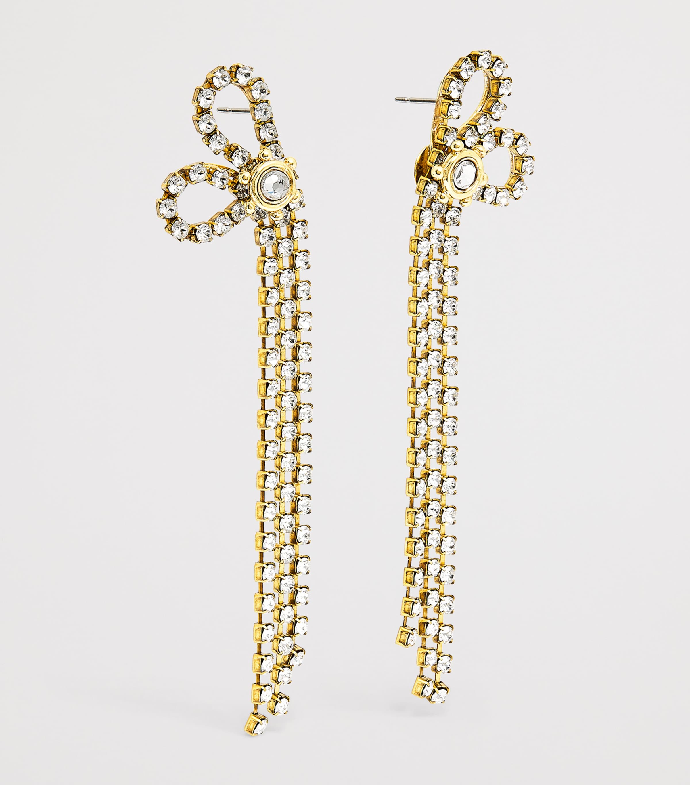 Crystal Bow Chandelier Earrings CRYSTAL Image 3