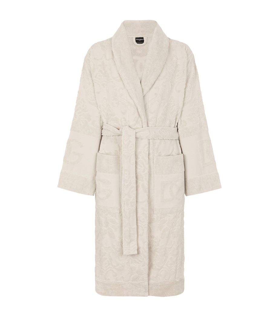 Terry Cotton DG Logo Robe U0054 BEIGE Image 1