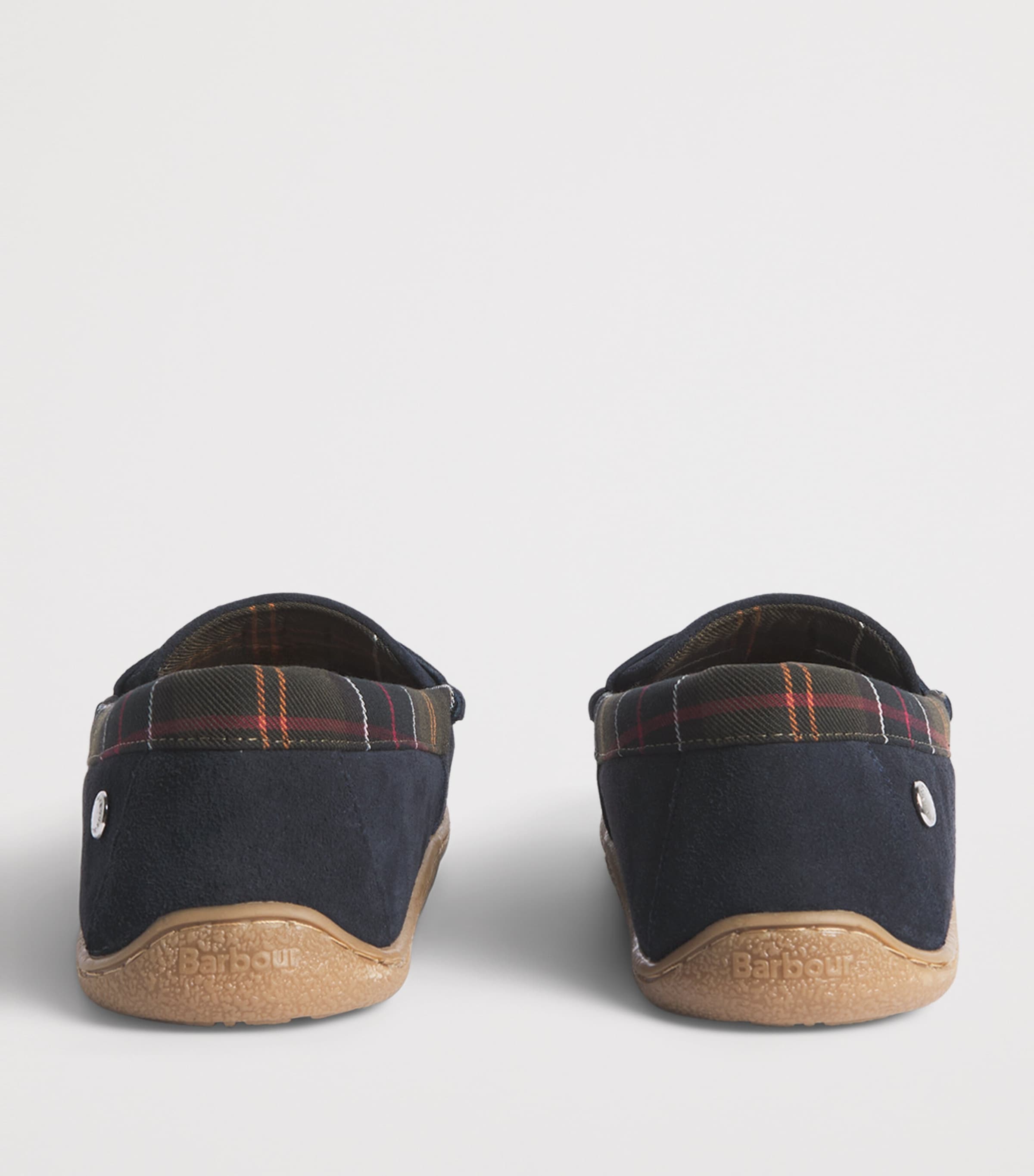 Barbour Suede Albert Slippers Navy Suede Image 3