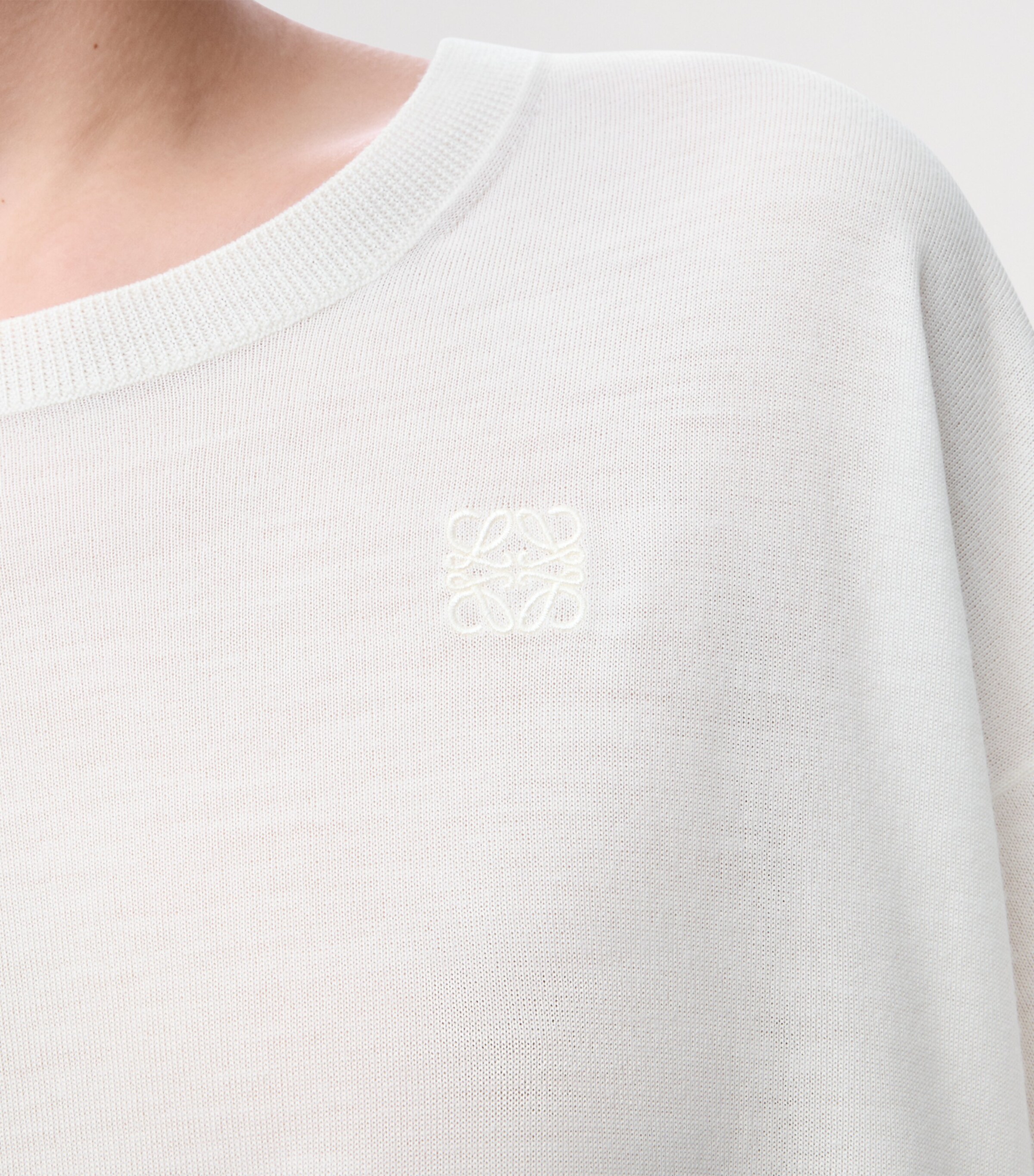 Wool-Blend Extended-Sleeve Sweater WHITE Image 3