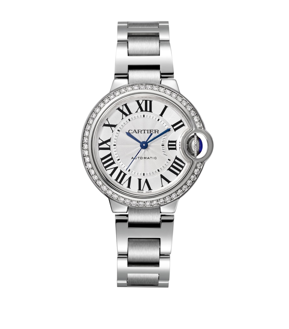 Stainless Steel and Diamond Ballon Bleu de Cartier Watch 33mm MULTI Image 1