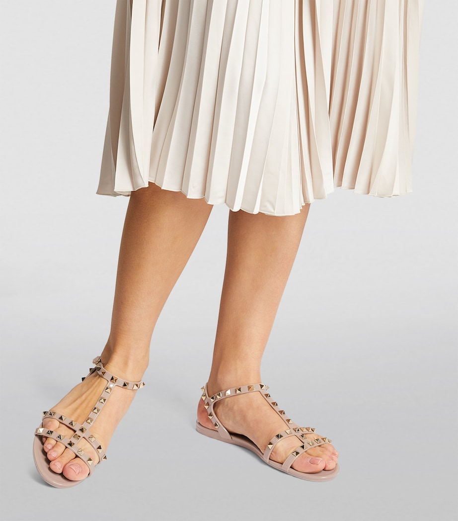 Valentino Garavani Rockstud Gladiator Sandals Blush Image 2
