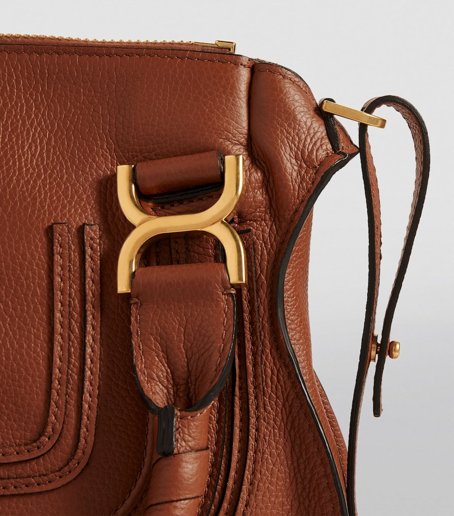 Small Leather Marcie Top-Handle Bag BAG TAN Image 3