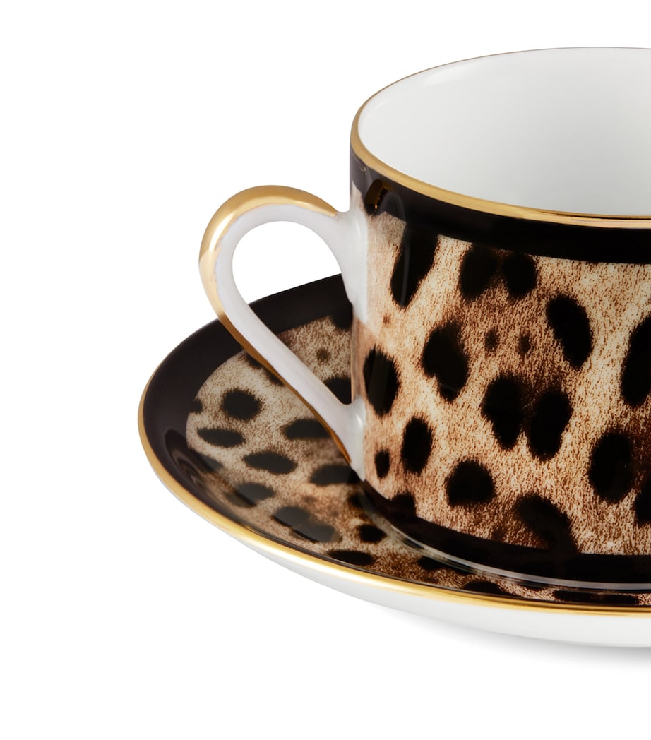 Leopardo Teacup and Saucer UL003 LEOPARDO Image 2
