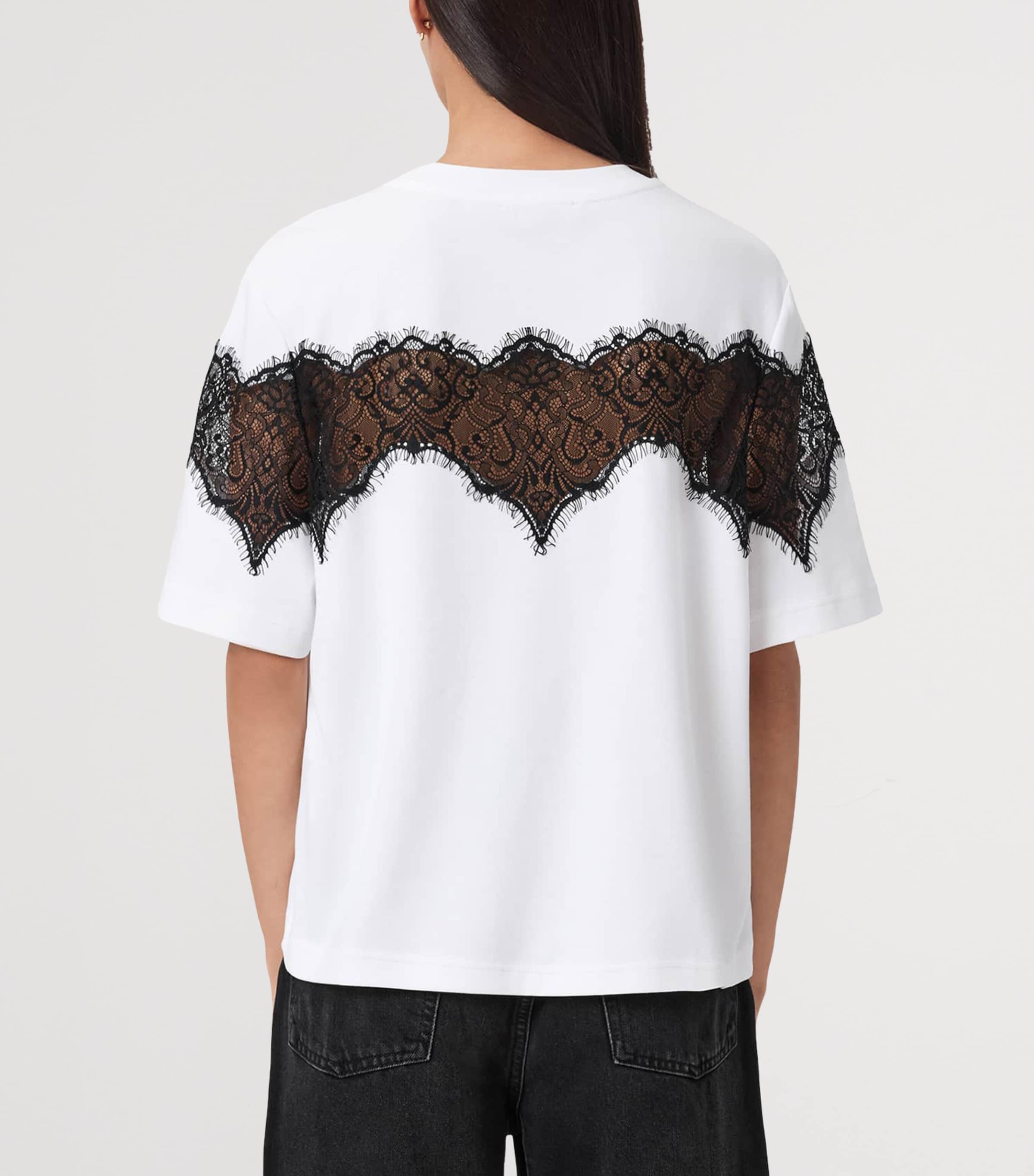 AllSaints Womens Organic Cotton Lisa T-Shirt Optic White Image 4