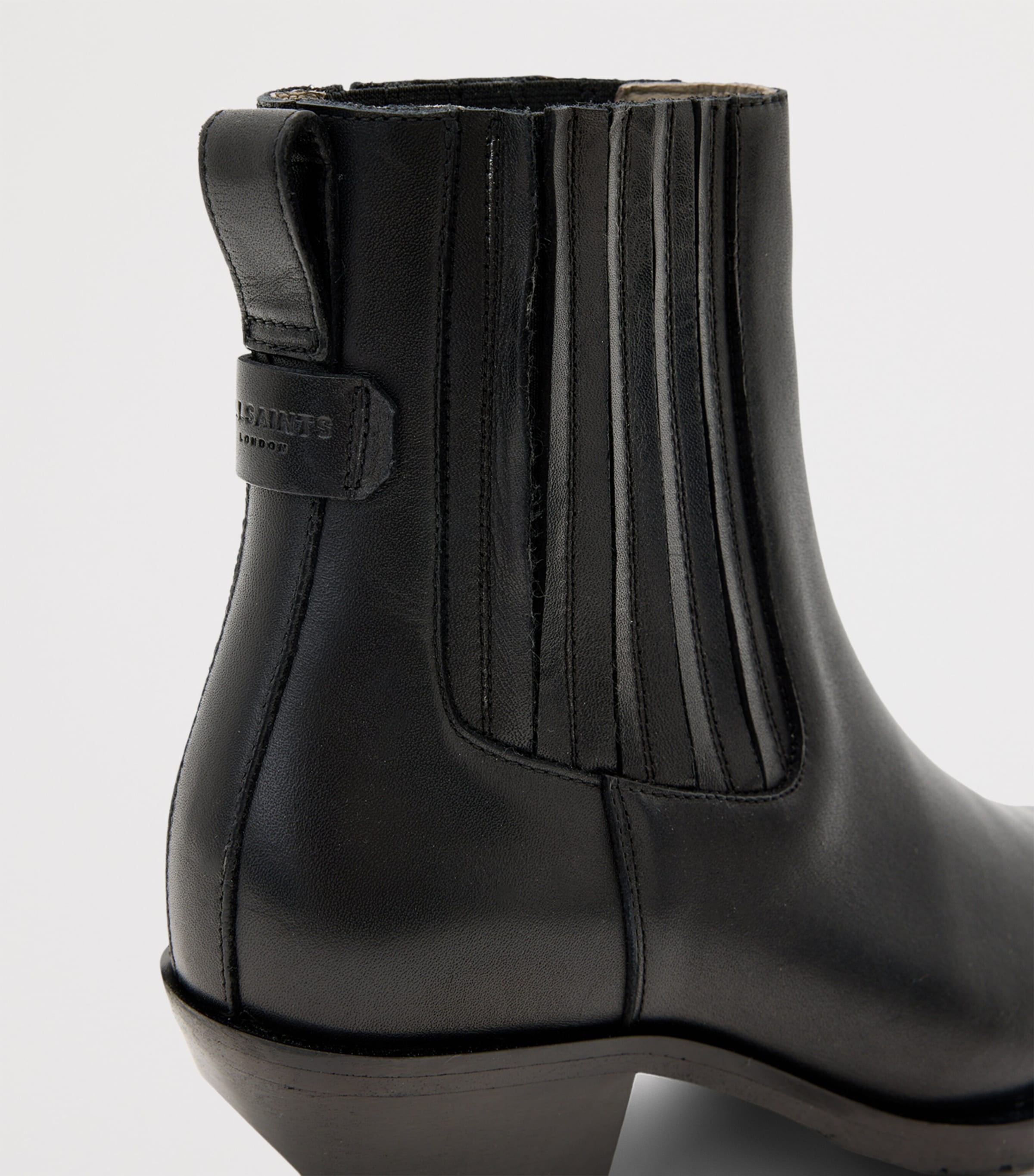Leather Marcie Chelsea Boots BLACK Image 5
