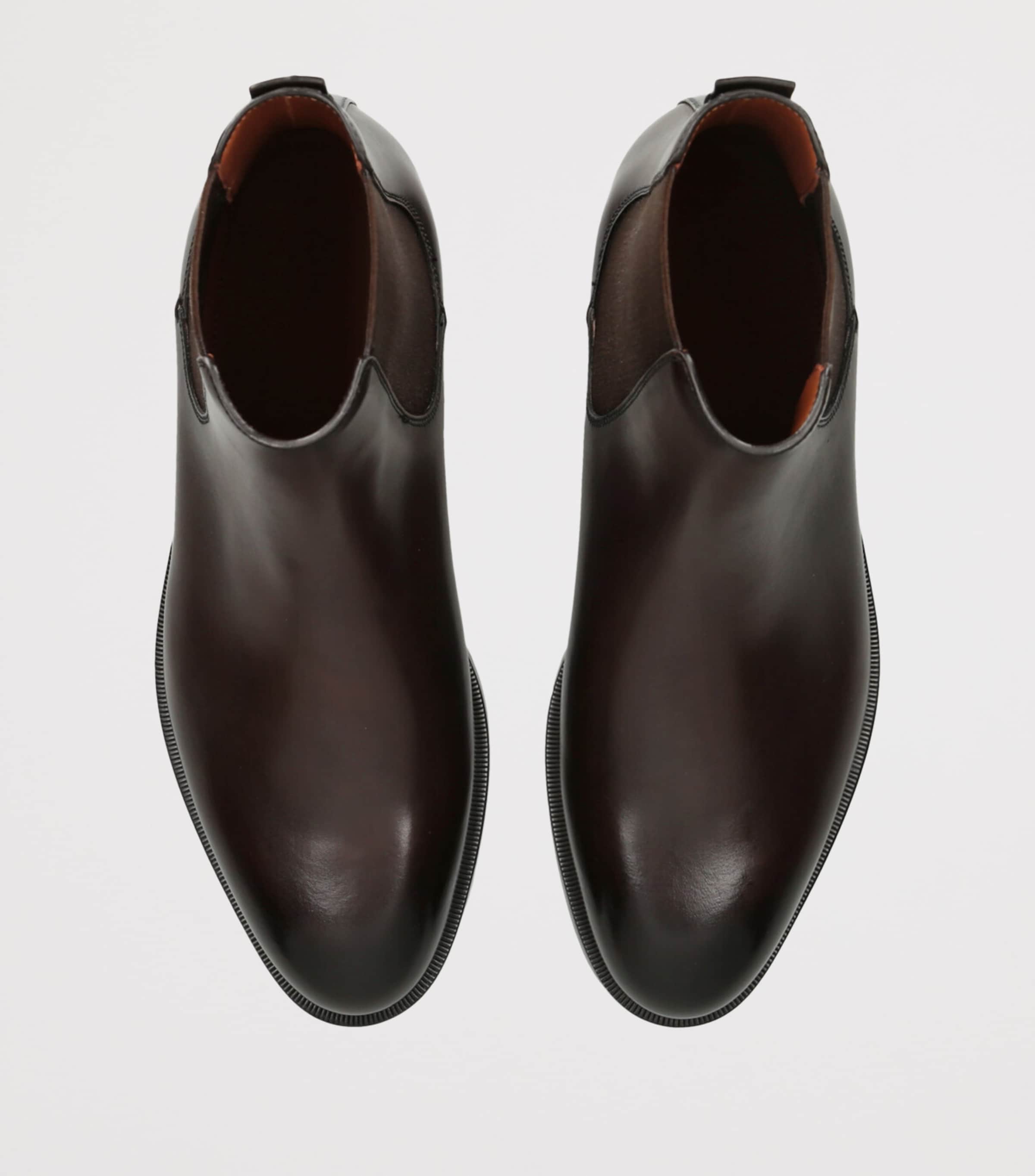 Leather Torino Chelsea Boots DARK BROWN Image 4