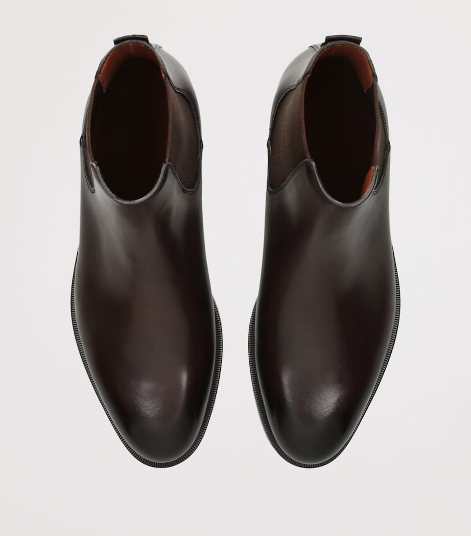 Leather Torino Chelsea Boots DARK BROWN Image 4