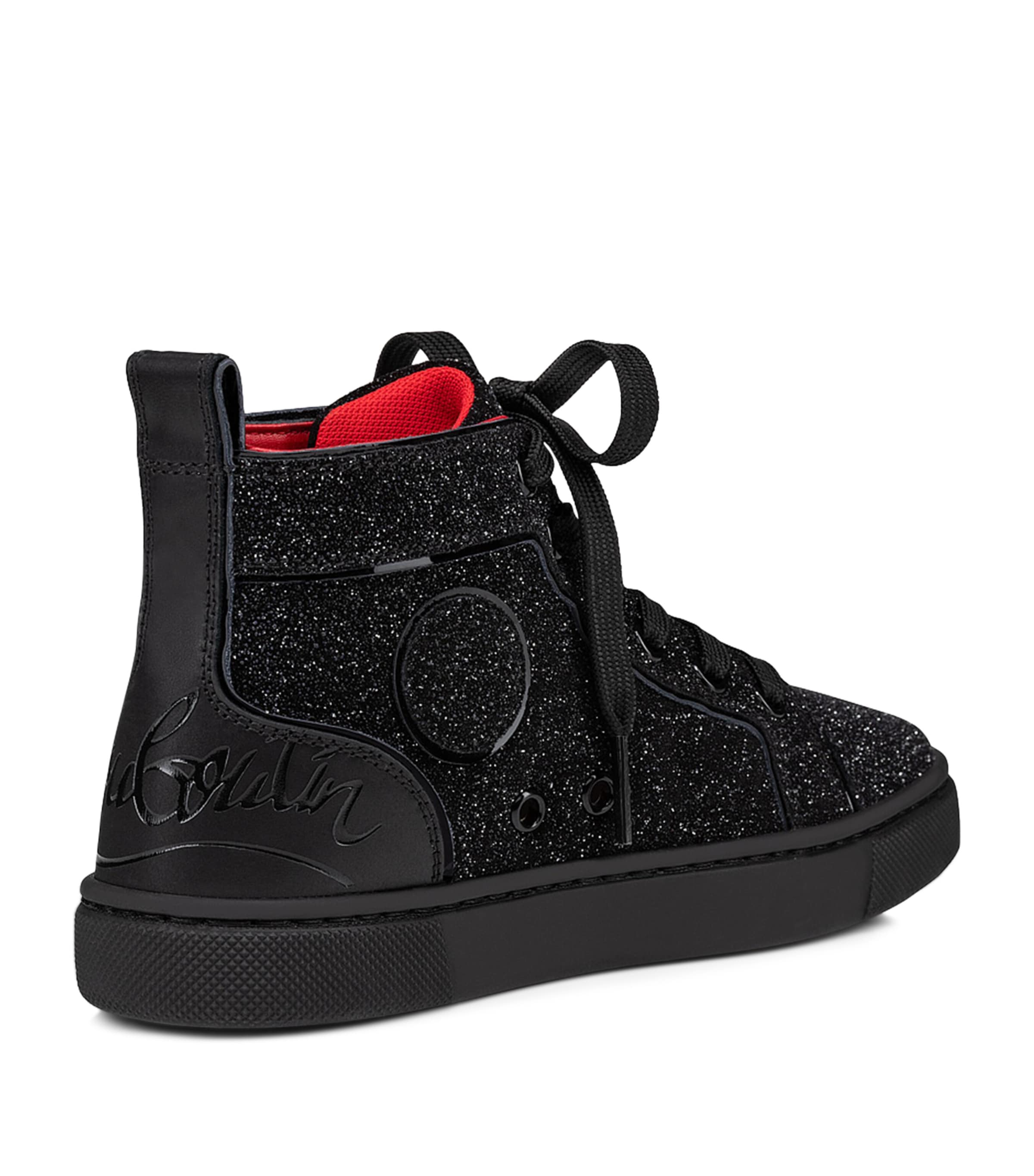 Christian Louboutin Kids Black Funnyto Embellished High-Top