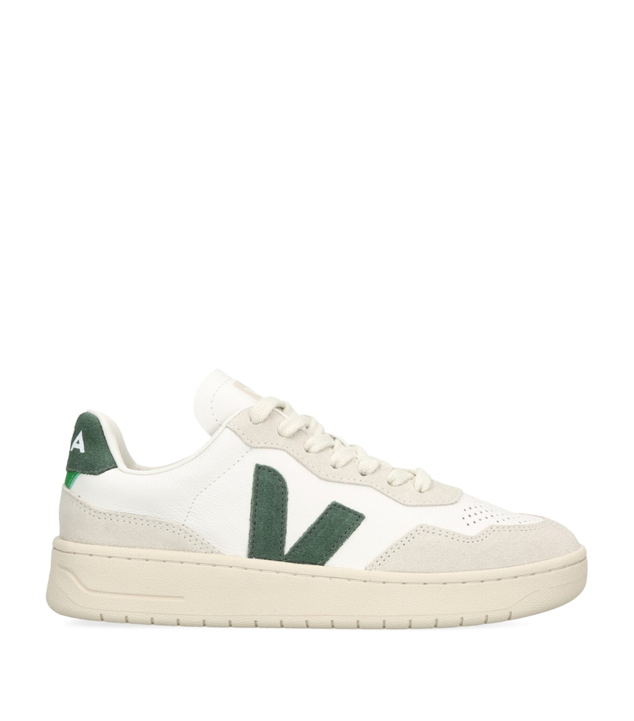 Leather-Suede V-90 Sneakers GREEN OTH Image 1