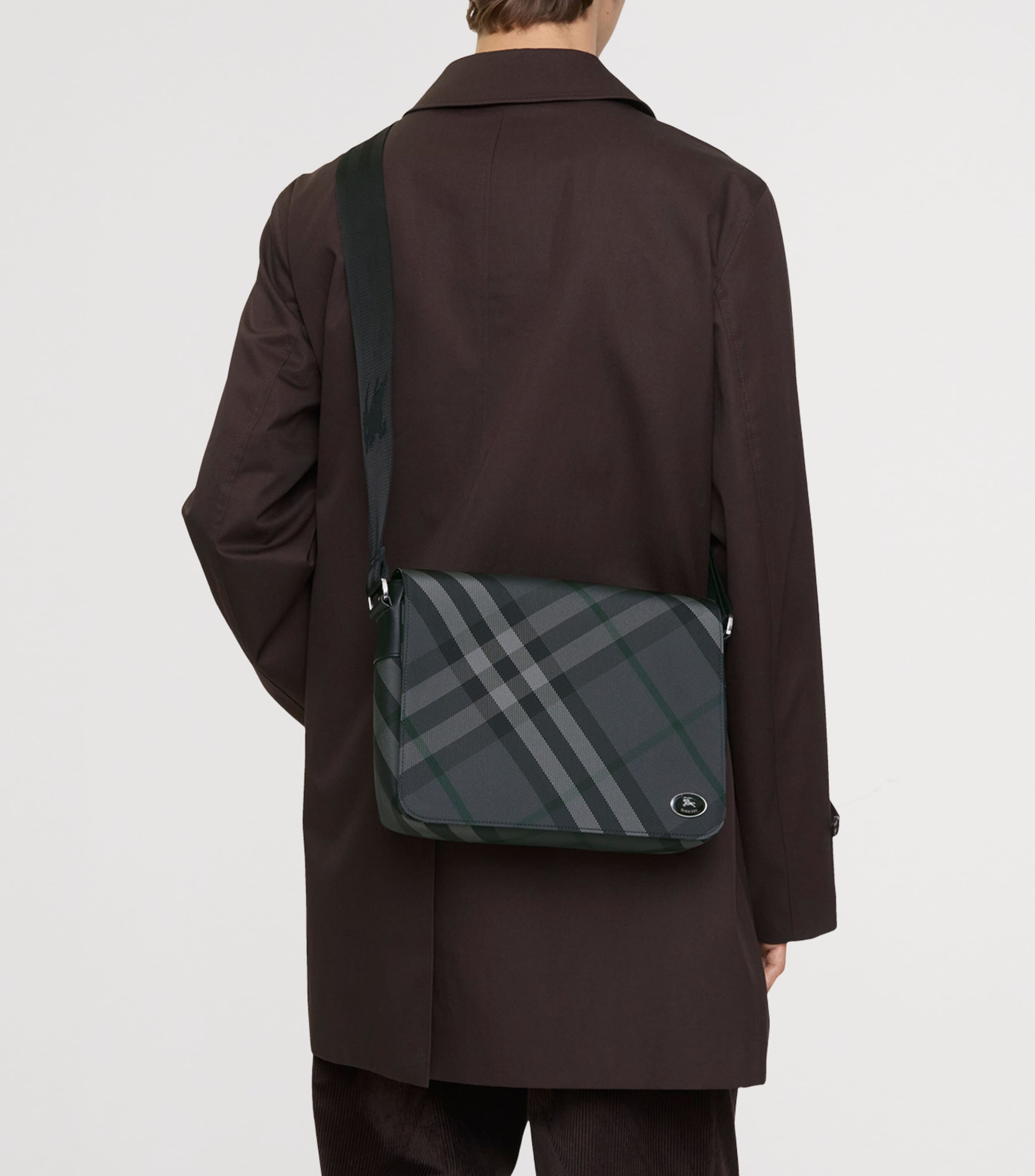 Grid Messenger Bag CHARCOAL Image 2