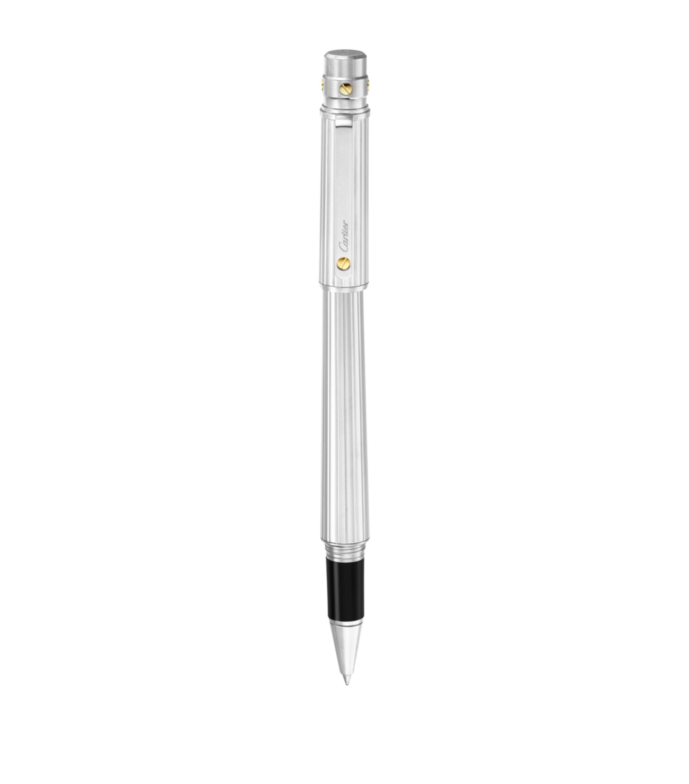 Cartier Santos de Cartier Rollerball Pen Black & Silver Image 2