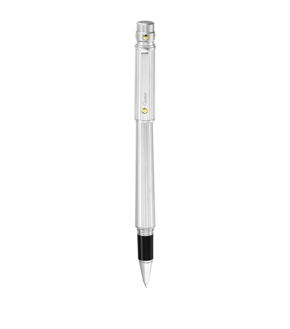 Cartier Santos de Cartier Rollerball Pen Black & Silver Image 2