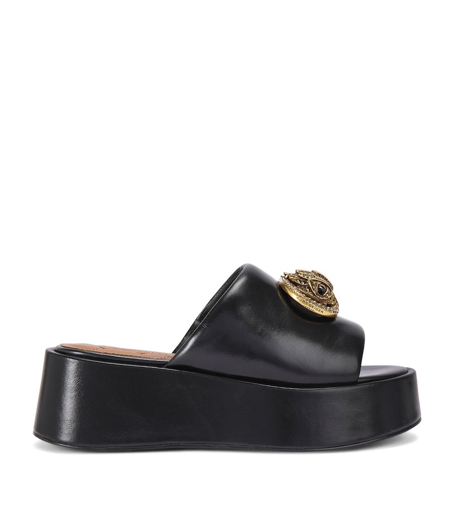 Leather Chelsea Flatform Mules - Image 1