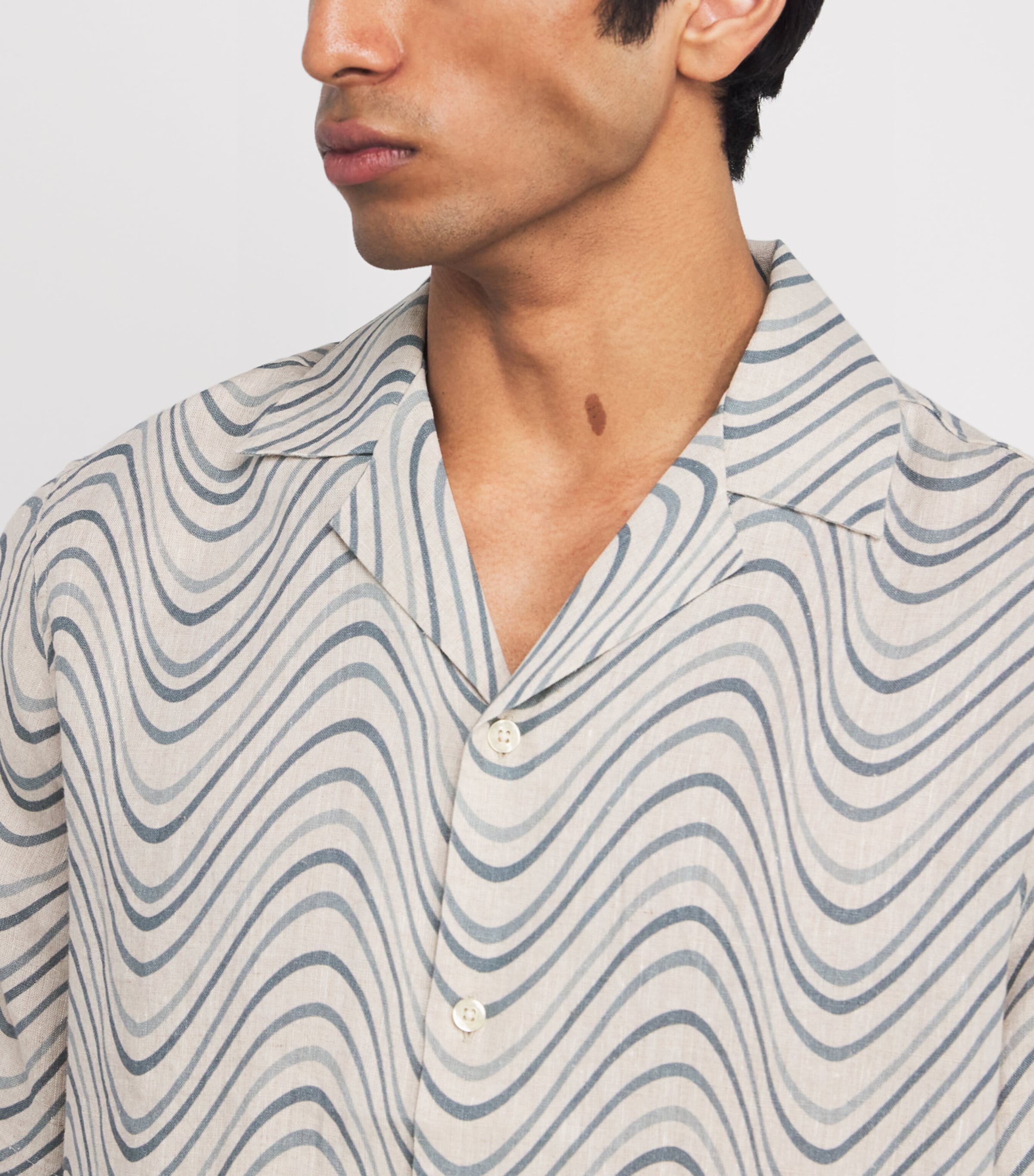 Linen Roberto Shirt 902-COASTAL BLUE Image 6