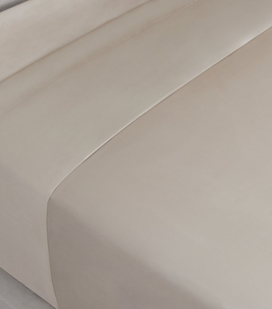 Silk Double Fitted Sheet (140cm x 200cm) SILVER GREY Image 5