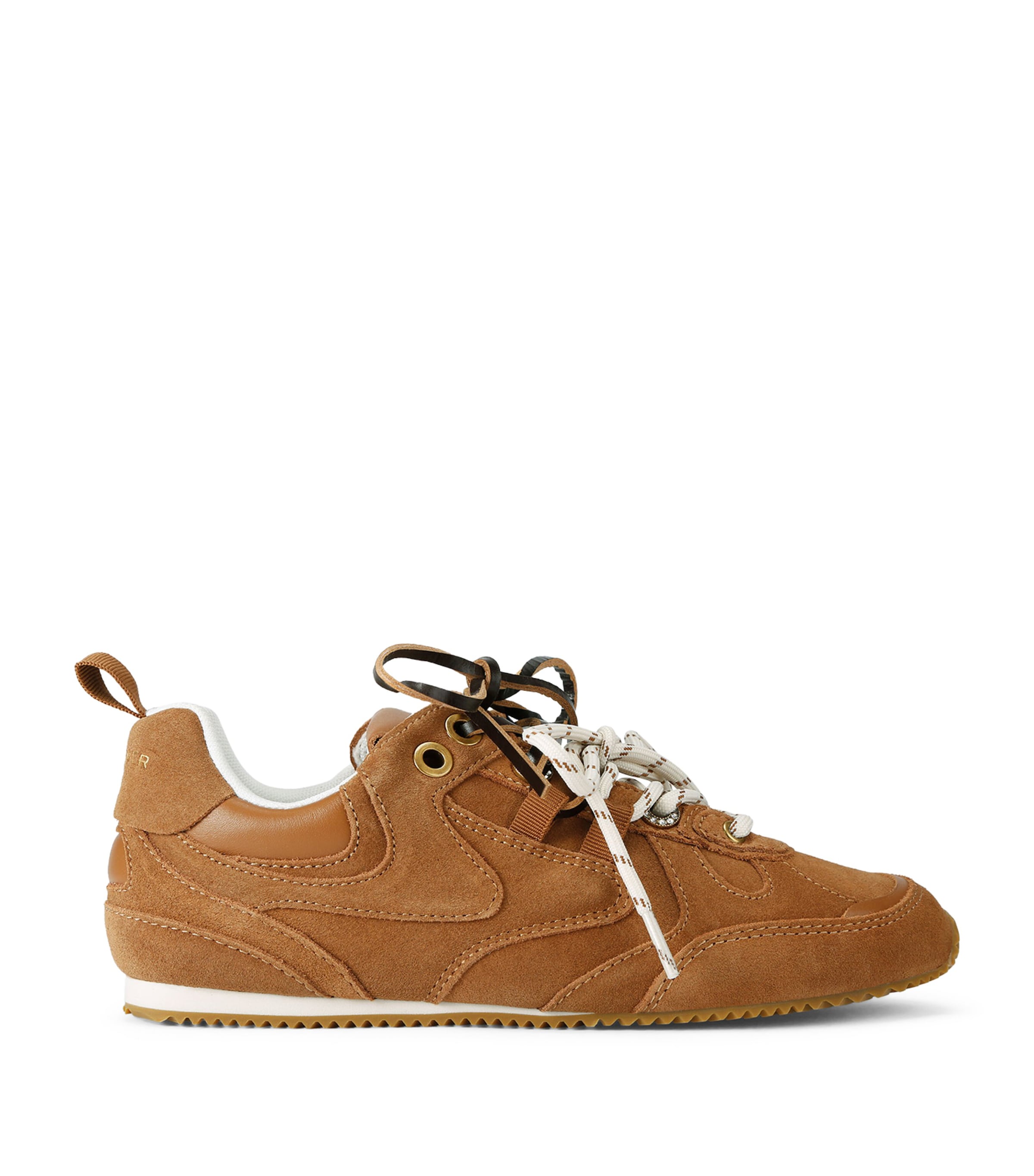Kurt Geiger London Suede Slim Runner Sneakers Tan Image 1