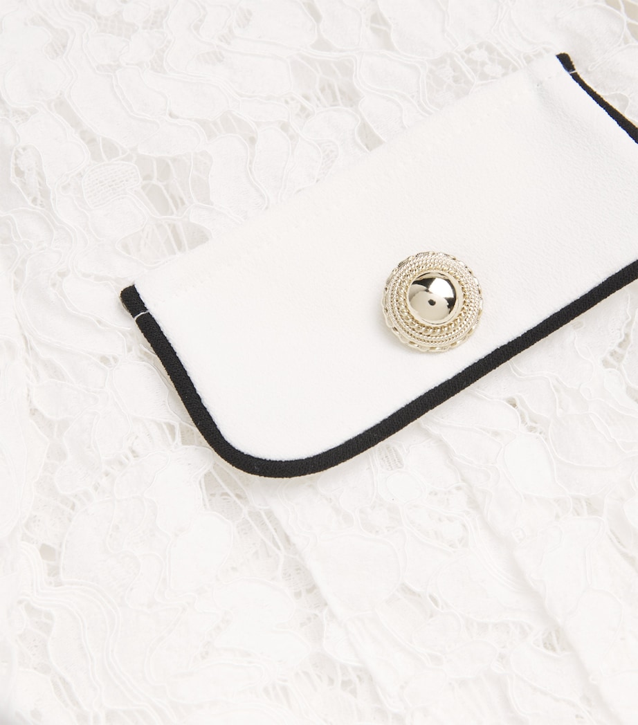 Lace Contrast-Collar Shirt WHITE Image 5