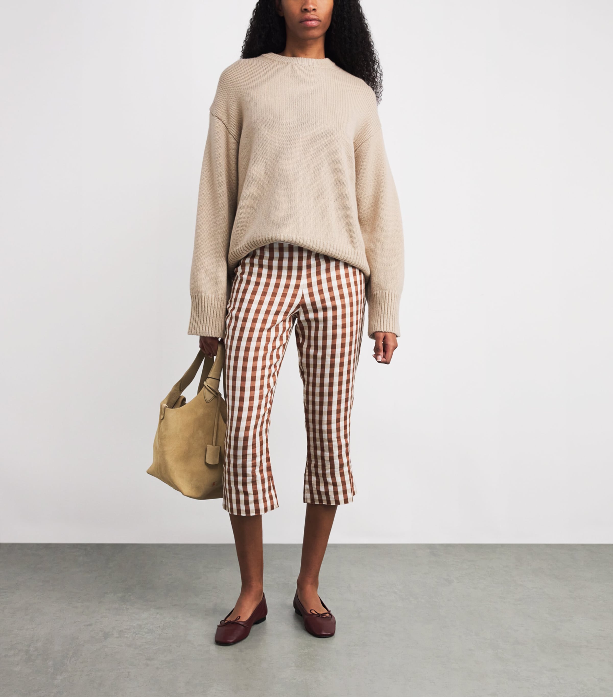 Cashmere Crew-Neck Sweater OATMEAL HEATHER Image 2