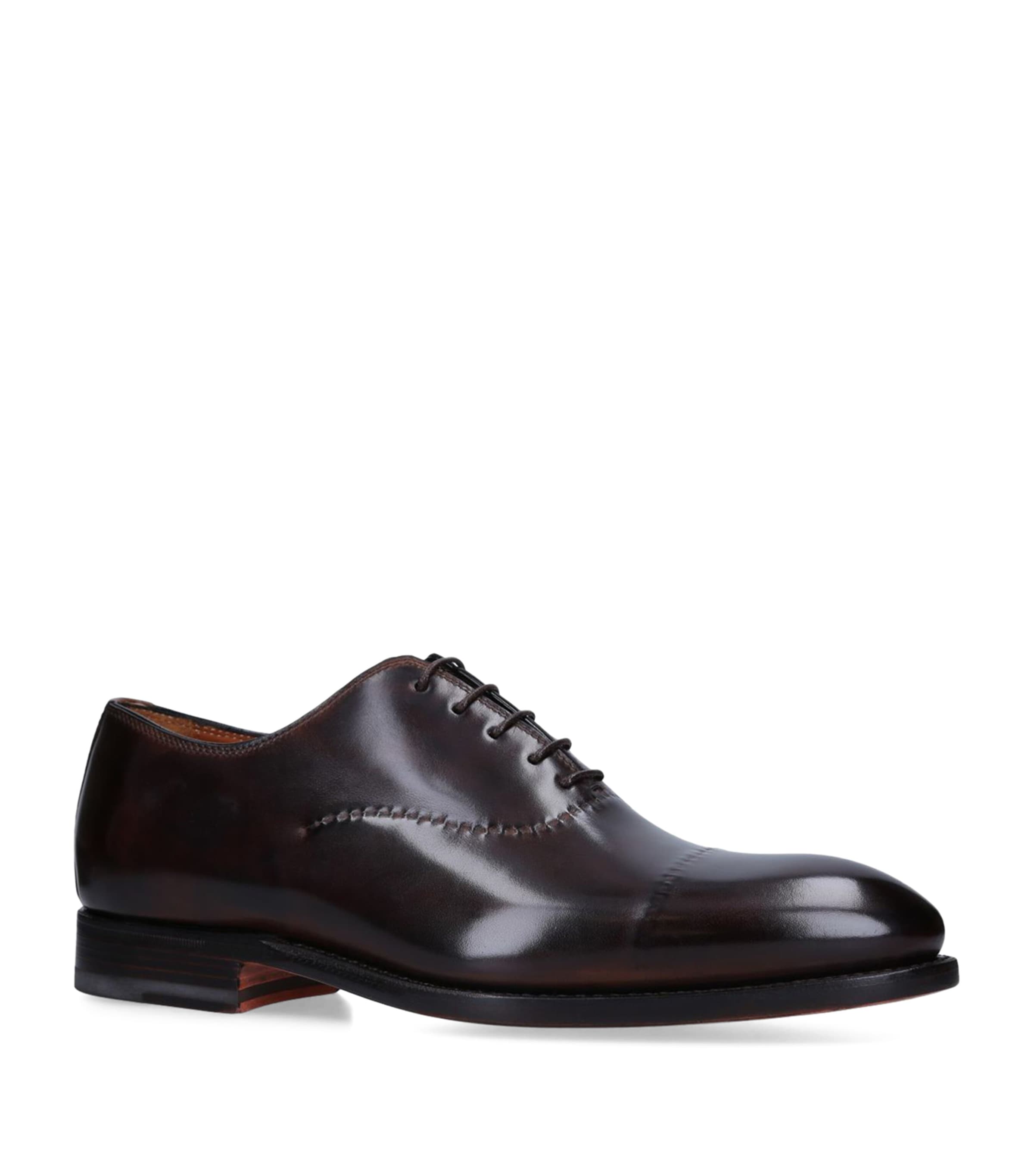 Leather Vittorio Oxford Shoes DARK BROWN Image 3