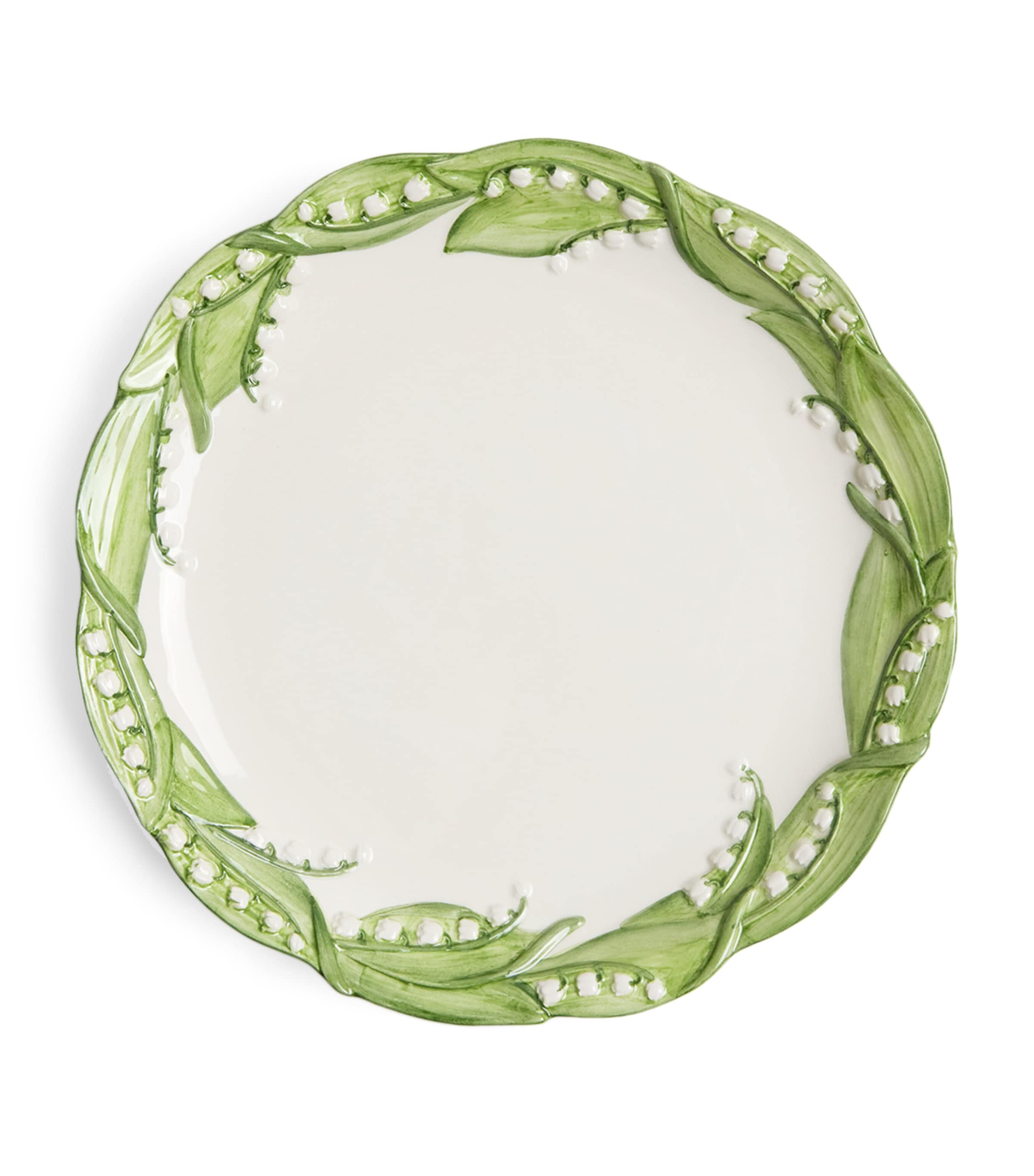 Lilly  Of The Valley Dinner Plate (27cm) WHITE/GREEN Image 1