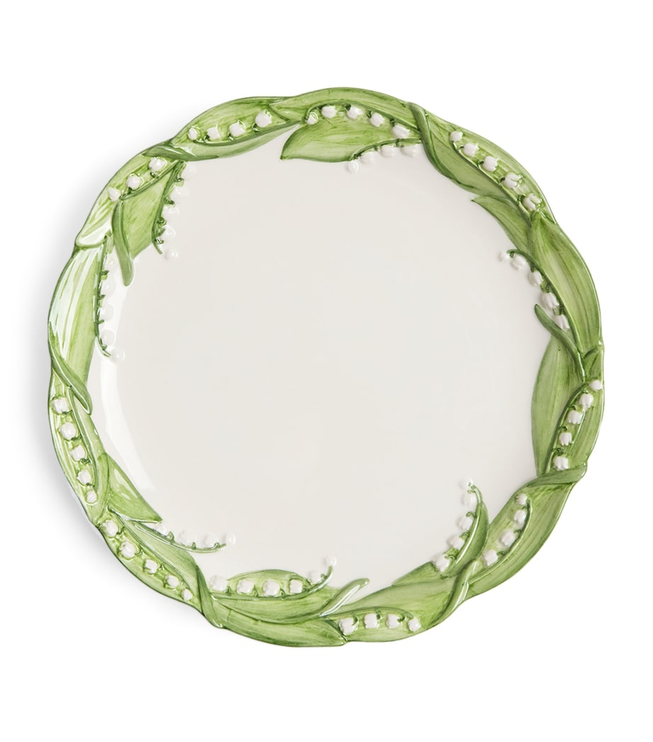 Lilly Of The Valley Dinner Plate (27cm) WHITE/GREEN Image 1