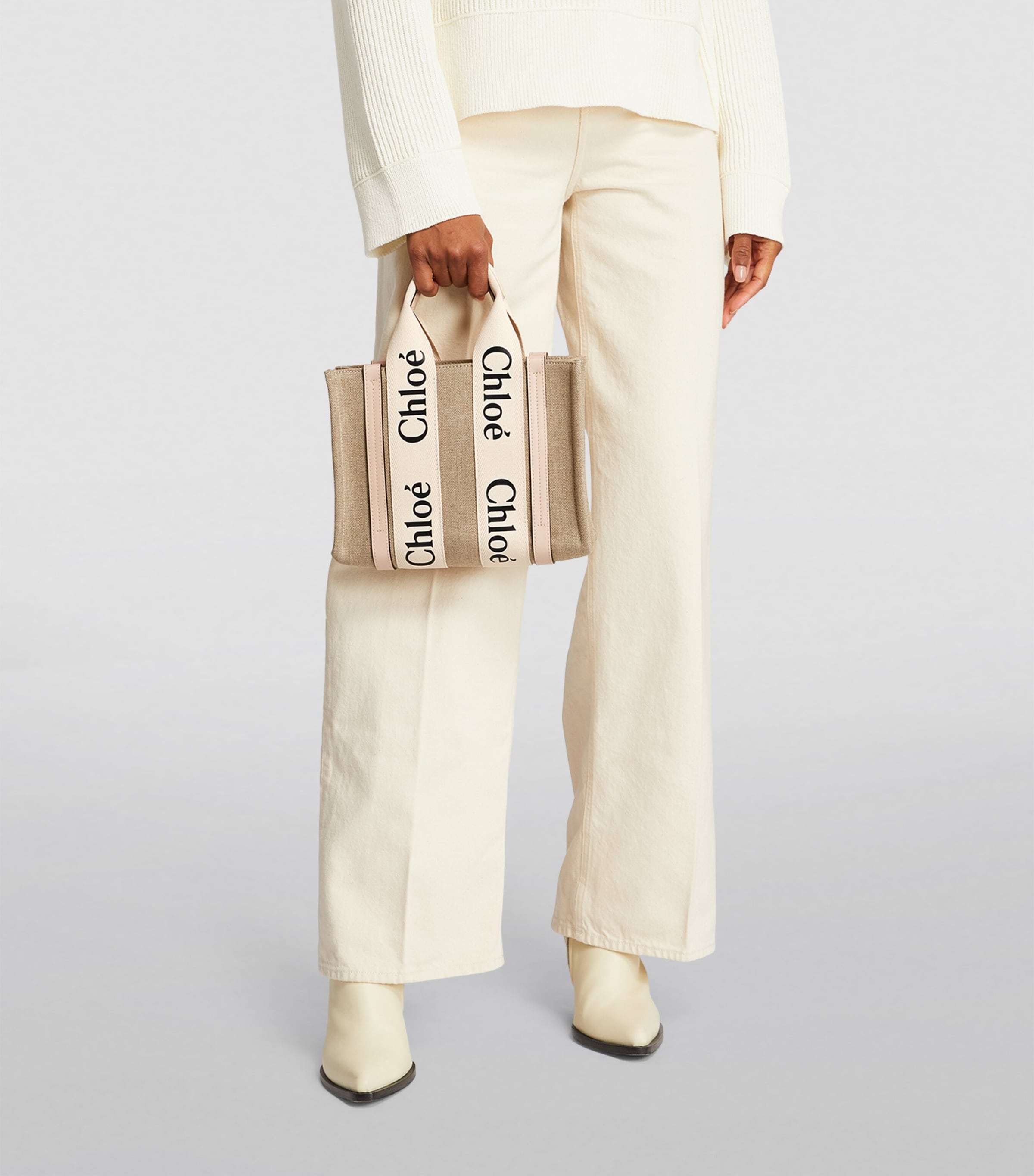 Small Woody Tote Bag CEMENT PINK Image 5