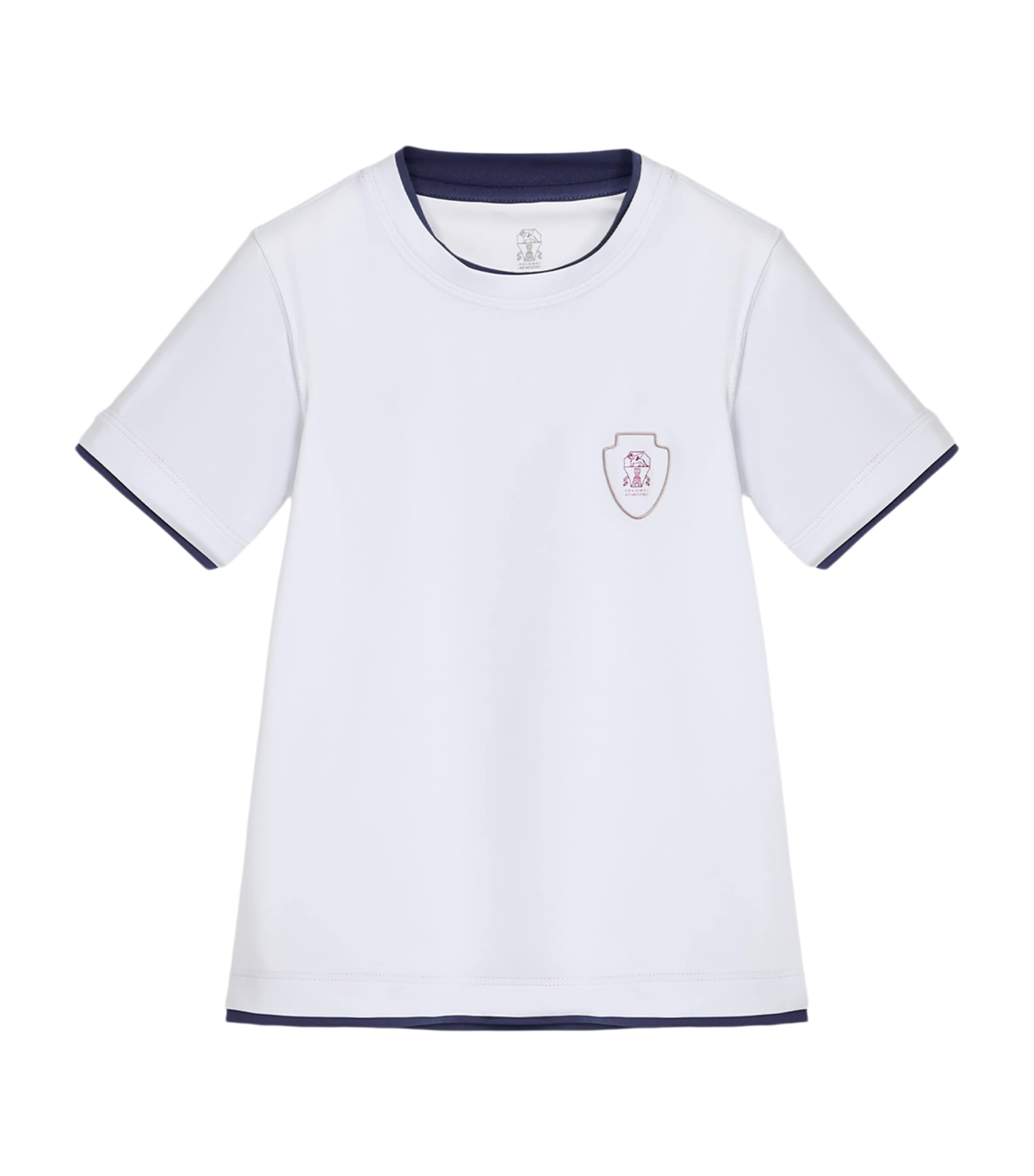 Brunello Cucinelli Kids Embroidered Crest T-Shirt (4-6 Years) Image 1