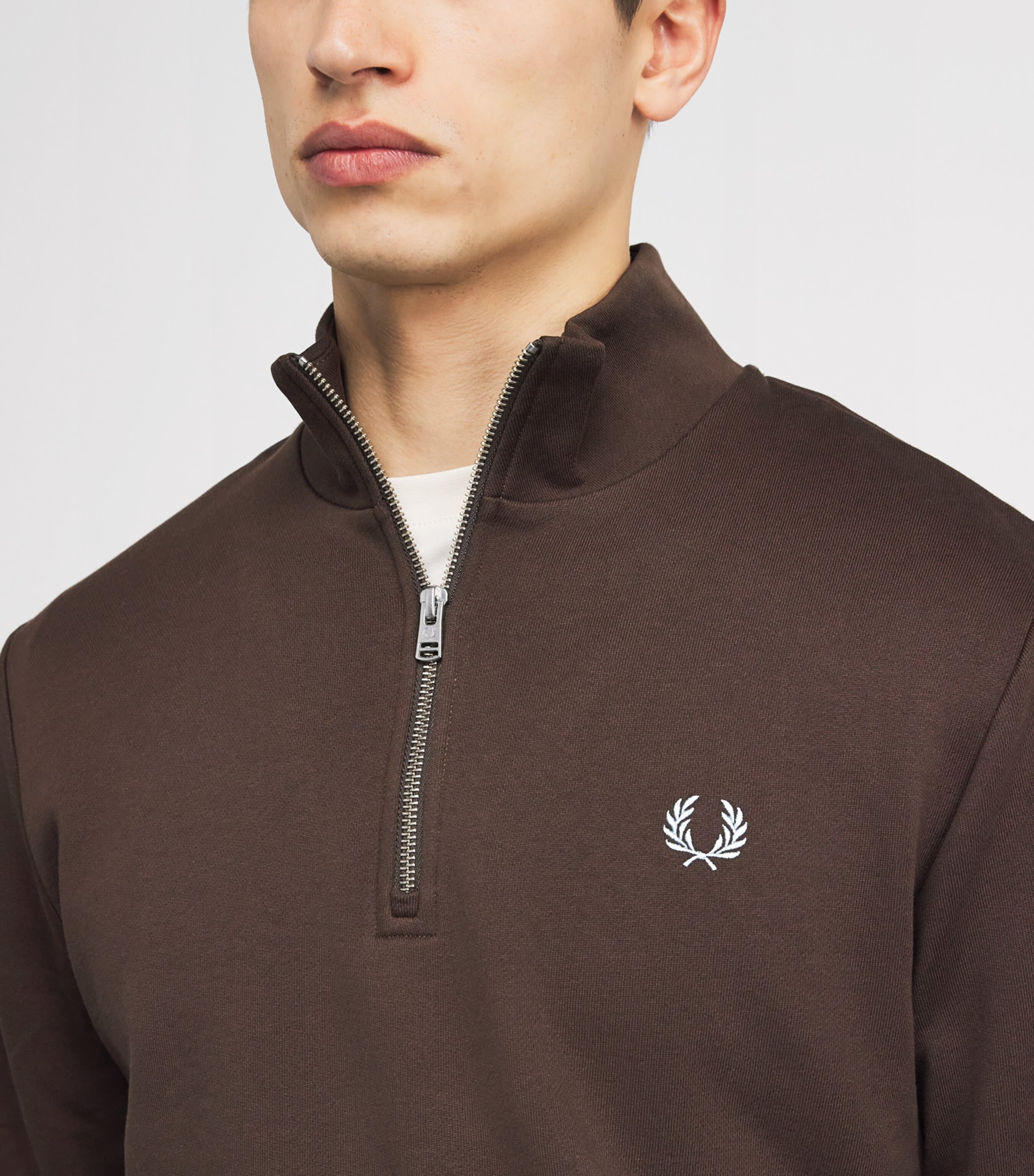 Cotton Quarter-Zip Sweatshirt 49A BRNTTBCC/STKPRTB Image 6