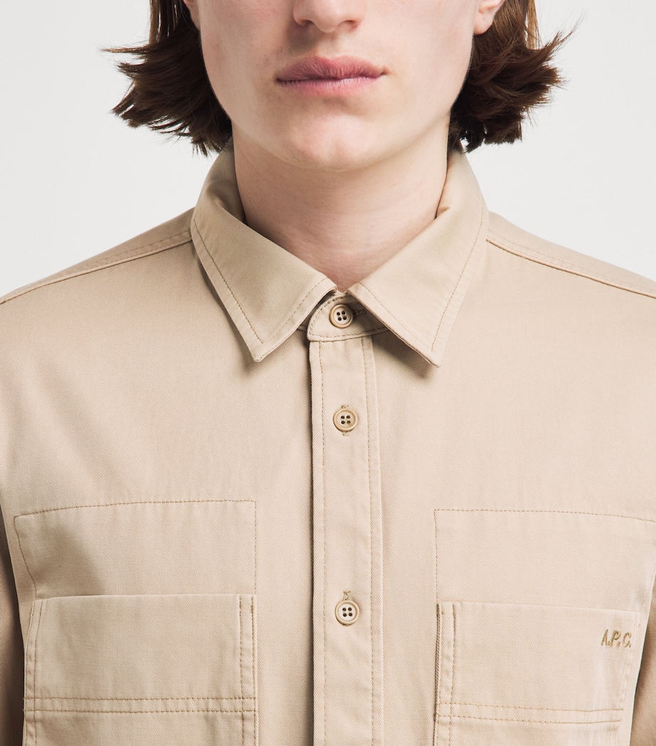A.P.C. Mens Organic Cotton Noah Jacket Baa Beige Image 3
