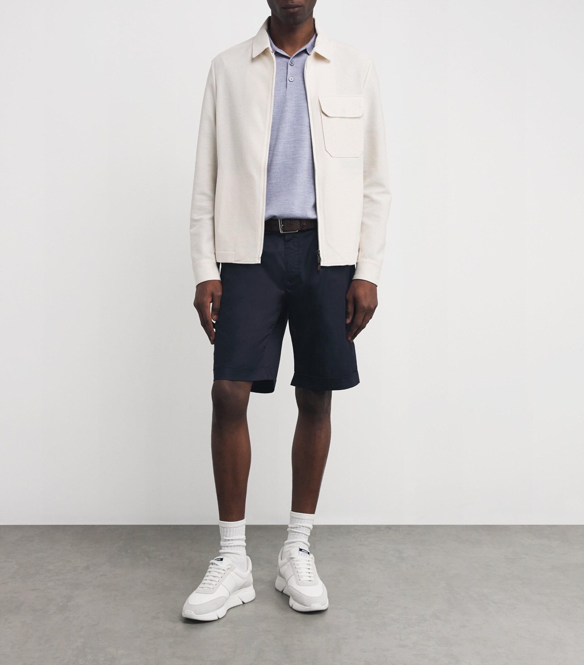 Cotton-Blend Alicudi Shorts U0498-BLU Image 2