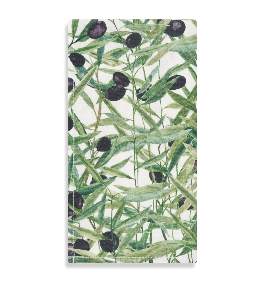 Linen L'Olivier Napkin (50cm x 50cm) GREEN Image 2