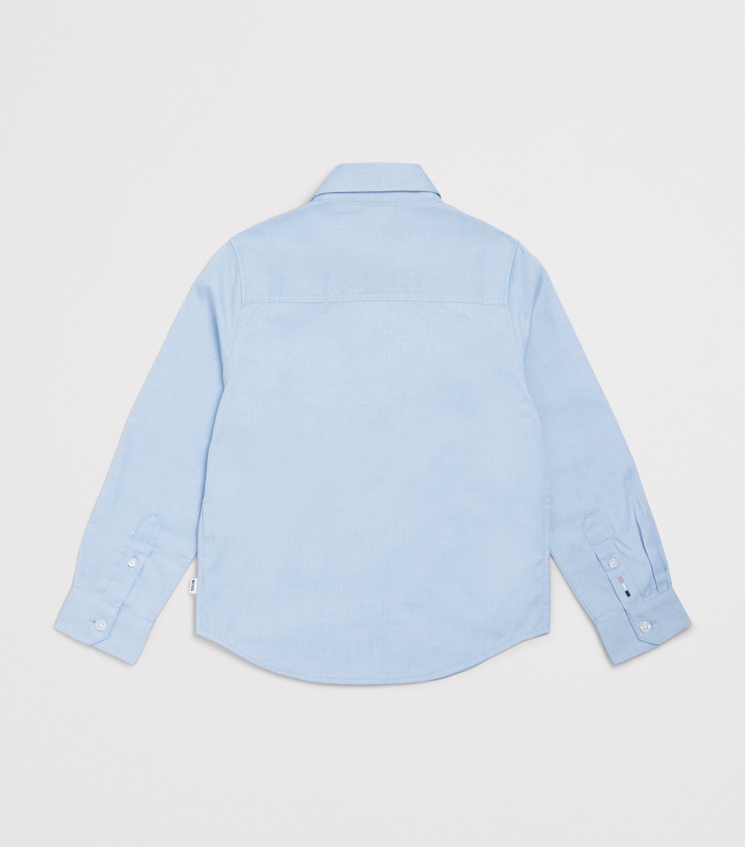 Cotton Shirt (5-16 Years) PALE BLUE BLACK Image 2