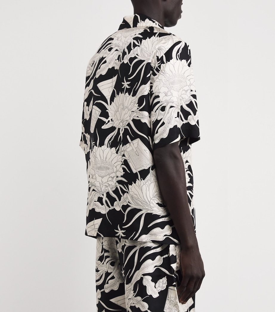 Silk Bowling Shirt BLACK Image 4