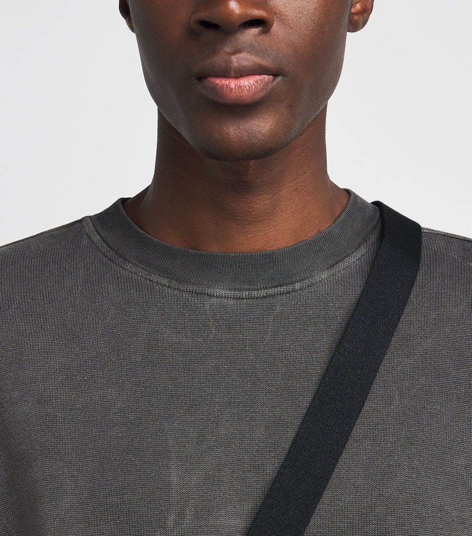 Stone Island Mens Cotton Dyed Vanisé Sweatshirt Image 3