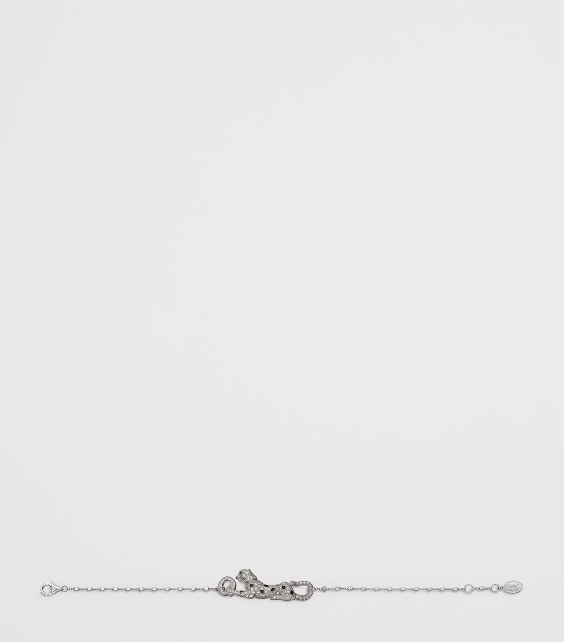 Cartier White Gold, Diamond and Emerald Panthère de Cartier Bracelet White Gold Image 6