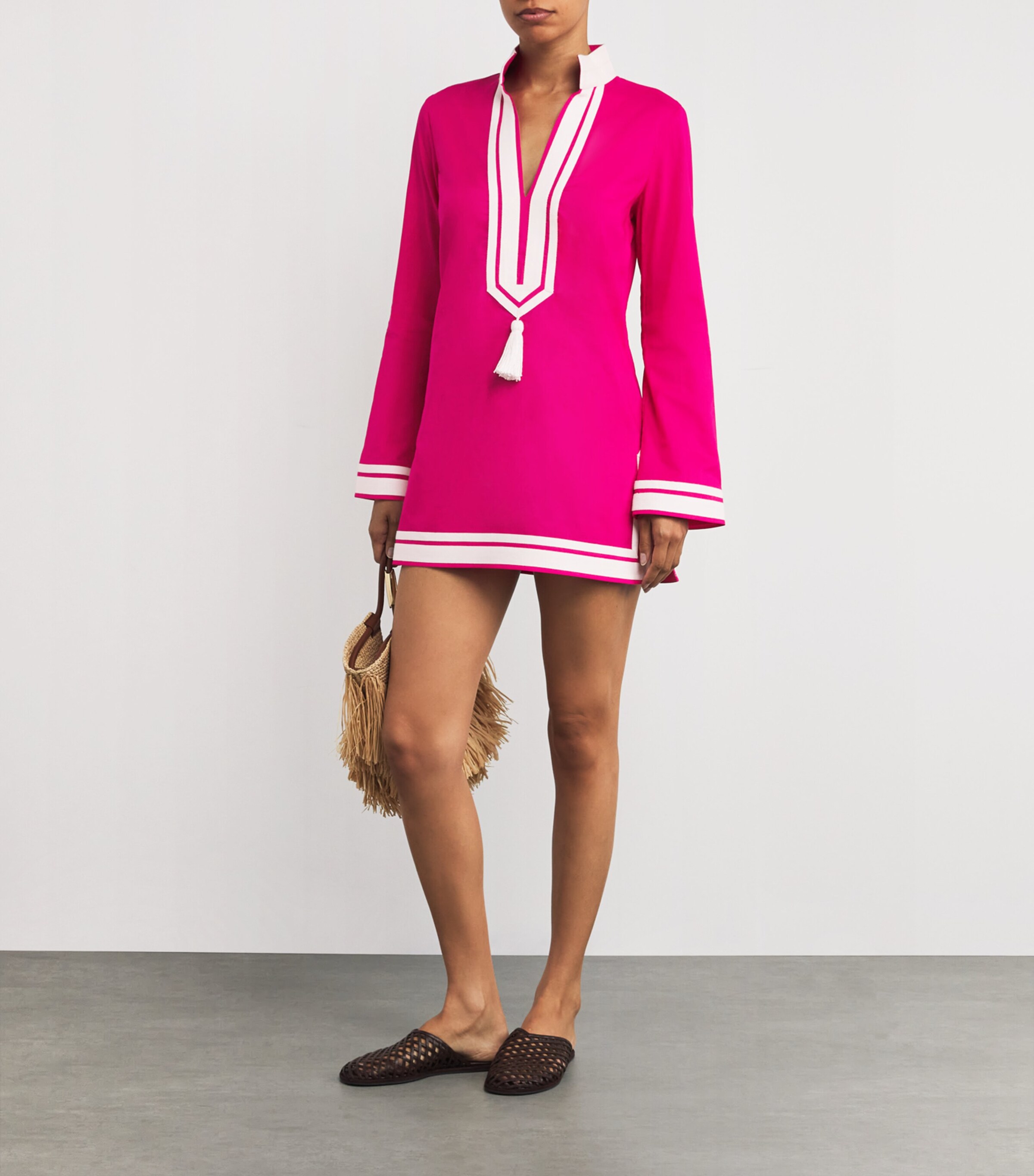 Cotton Tunic Cover-Up BOLD PINK Image 2