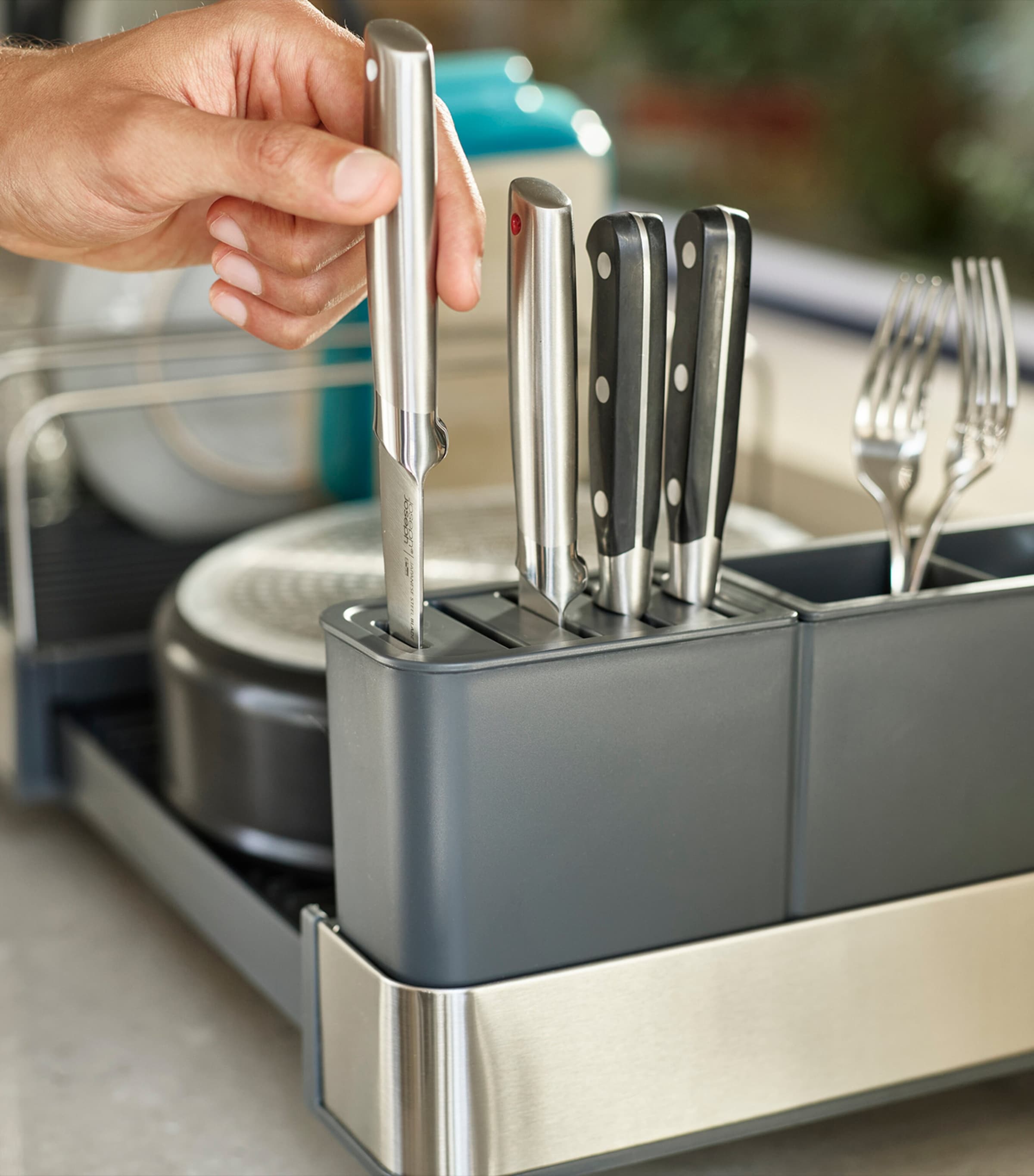 Joseph Joseph Extend Max Expandable Dish Rack Anthracite Image 4
