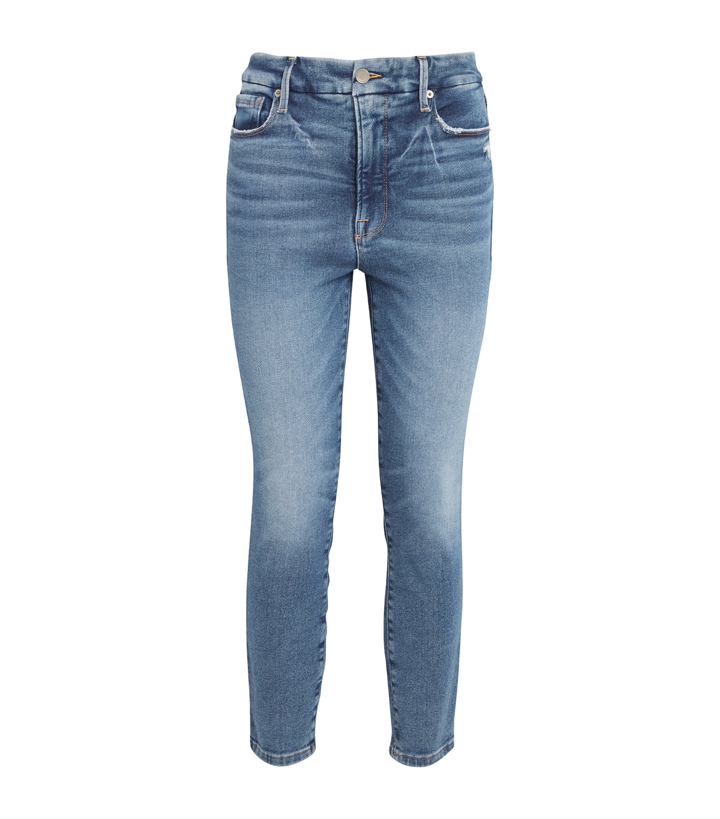Shop Good American Good Waist High-rise Skinny Jeans In Blue