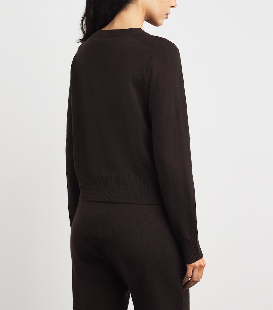 Cashmere V-Neck Holyhead Sweater BROWN WOOD Image 4