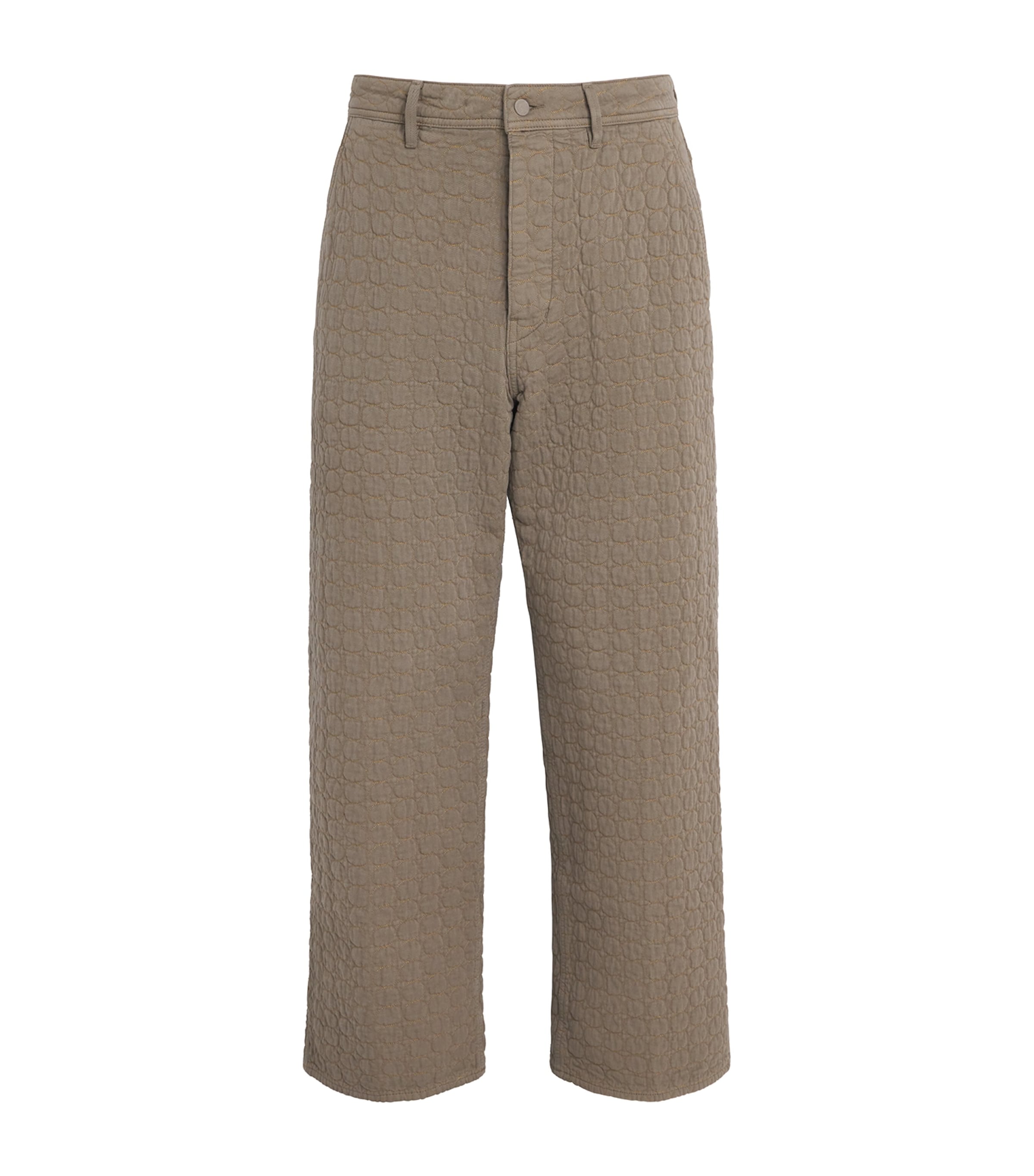 Cotton Quilted Circle Trousers SAND Image 1