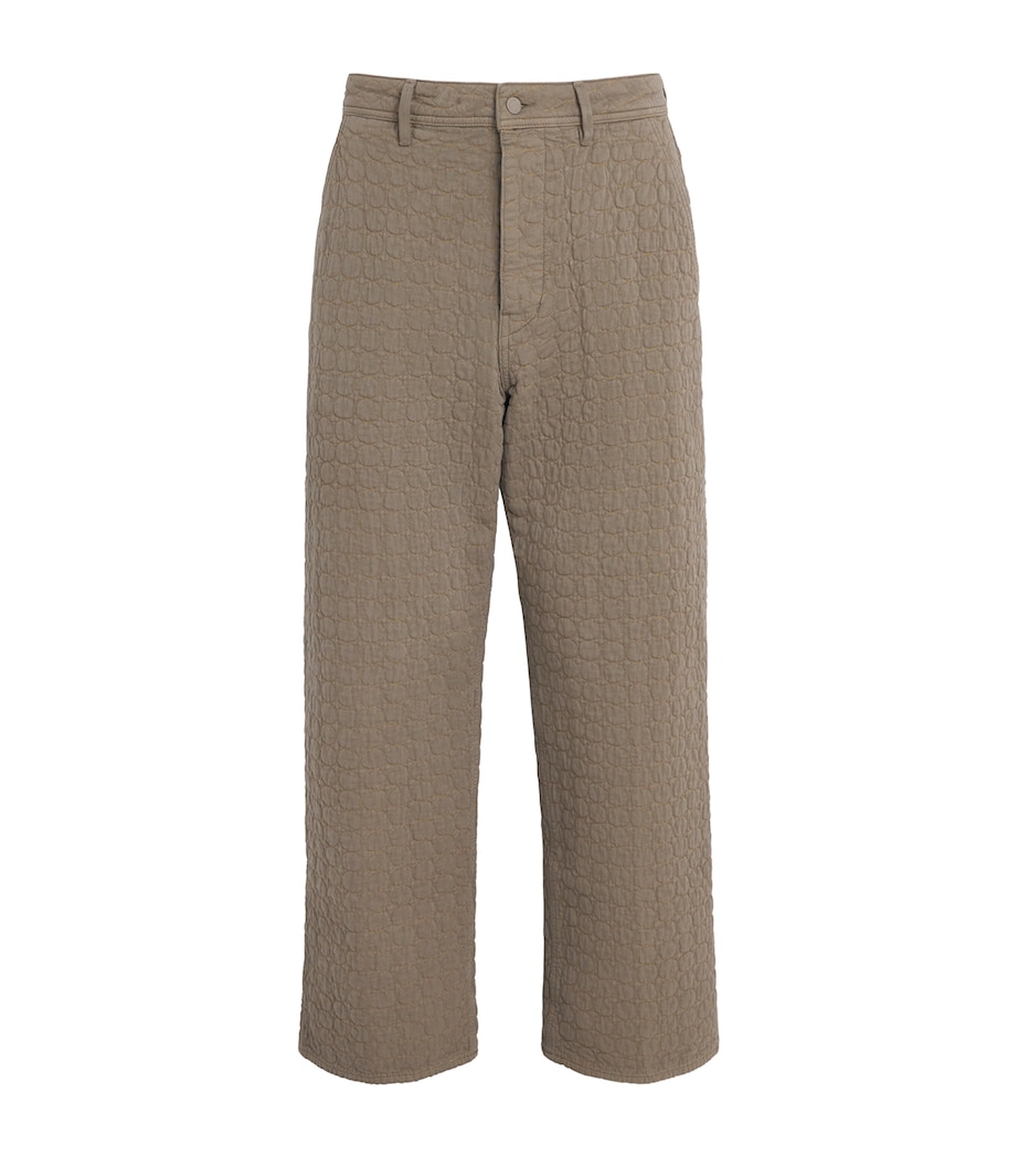Cotton Quilted Circle Trousers SAND Image 1