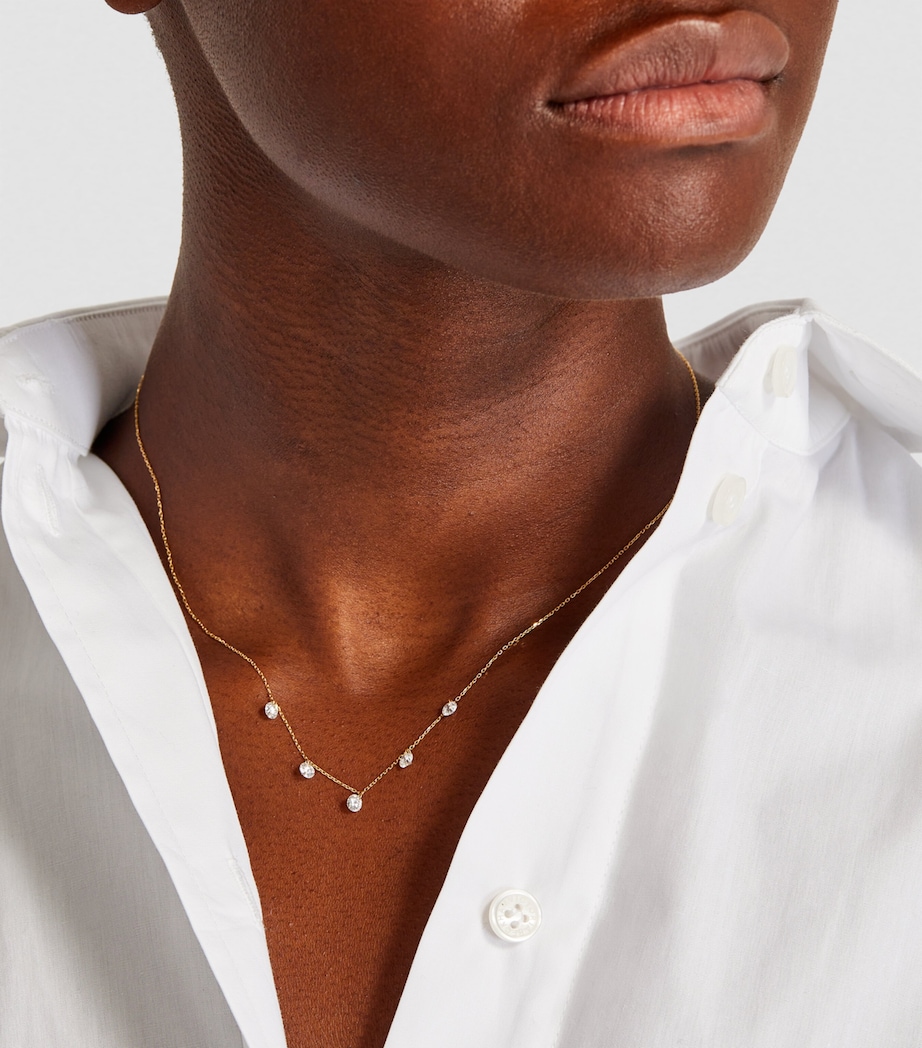 Yellow Gold and Diamond 5-Stone Danaé Necklace YELLOW GOLD Image 4